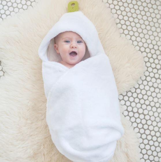 Puj Hug Baby Hooded Towel - Soft & Absorbent Infant Bath Towel with Hood for Newborns & Toddlers - Perfect for Bath Time, Swimming & Snuggling