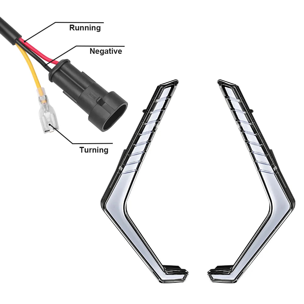 LOYO Polaris XP 1000 Fang Lights - DRL LED Accent Lights with Turn Signal Function | Perfect for Off-Road Vehicles, ATVs & UTVs | Enhance Visibility & Style