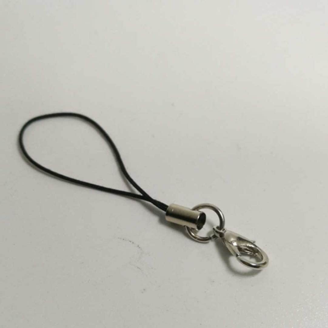 50 Pcs Black Lobster Clasp Phone Charm Holders - Jewelry Accessory Lanyard Straps for Mobile Phones, Perfect for DIY Crafts, Keychains & Gift Packaging