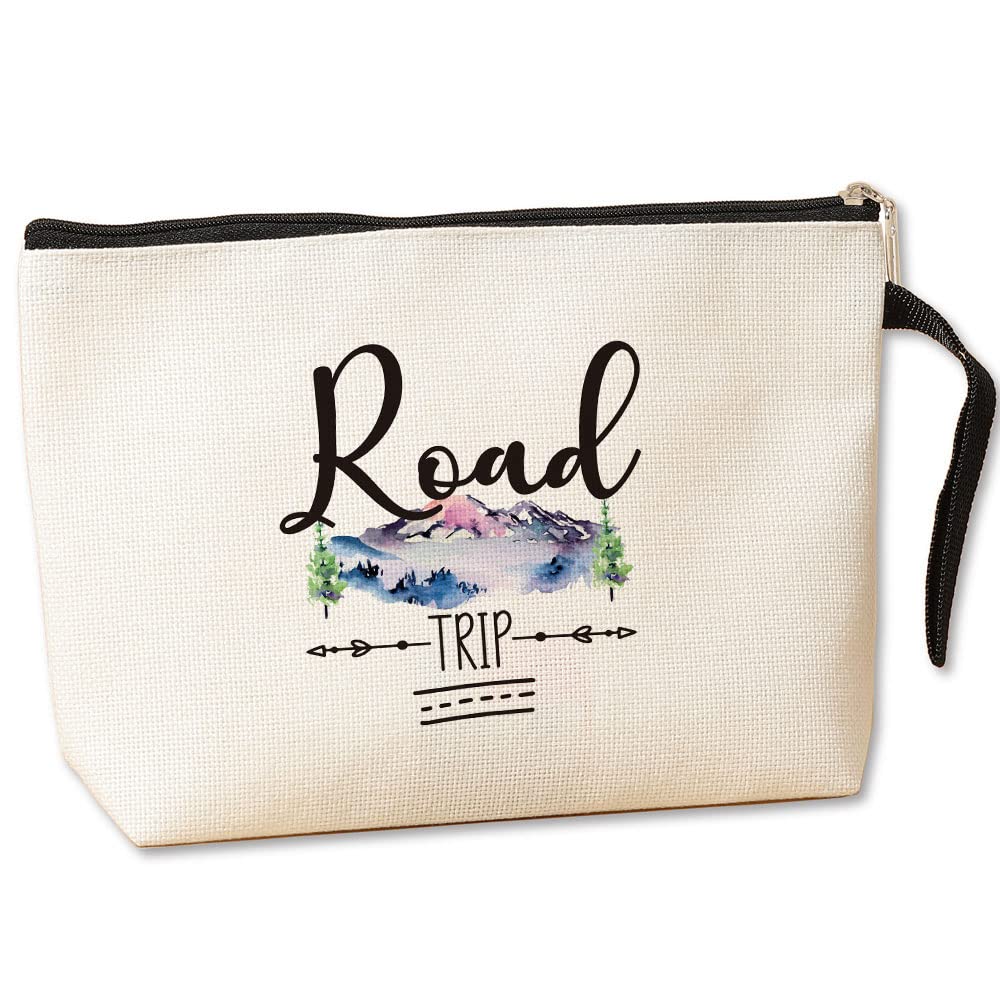 Jztco Travel Makeup Bag for Women - Perfect Girls Trip Gifts, Best Friend BFF Birthday & Christmas Present - Road Trip Essentials & Graduation Gift for Her - Ideal for Vacations, Beach Getaways & Weekend Adventures