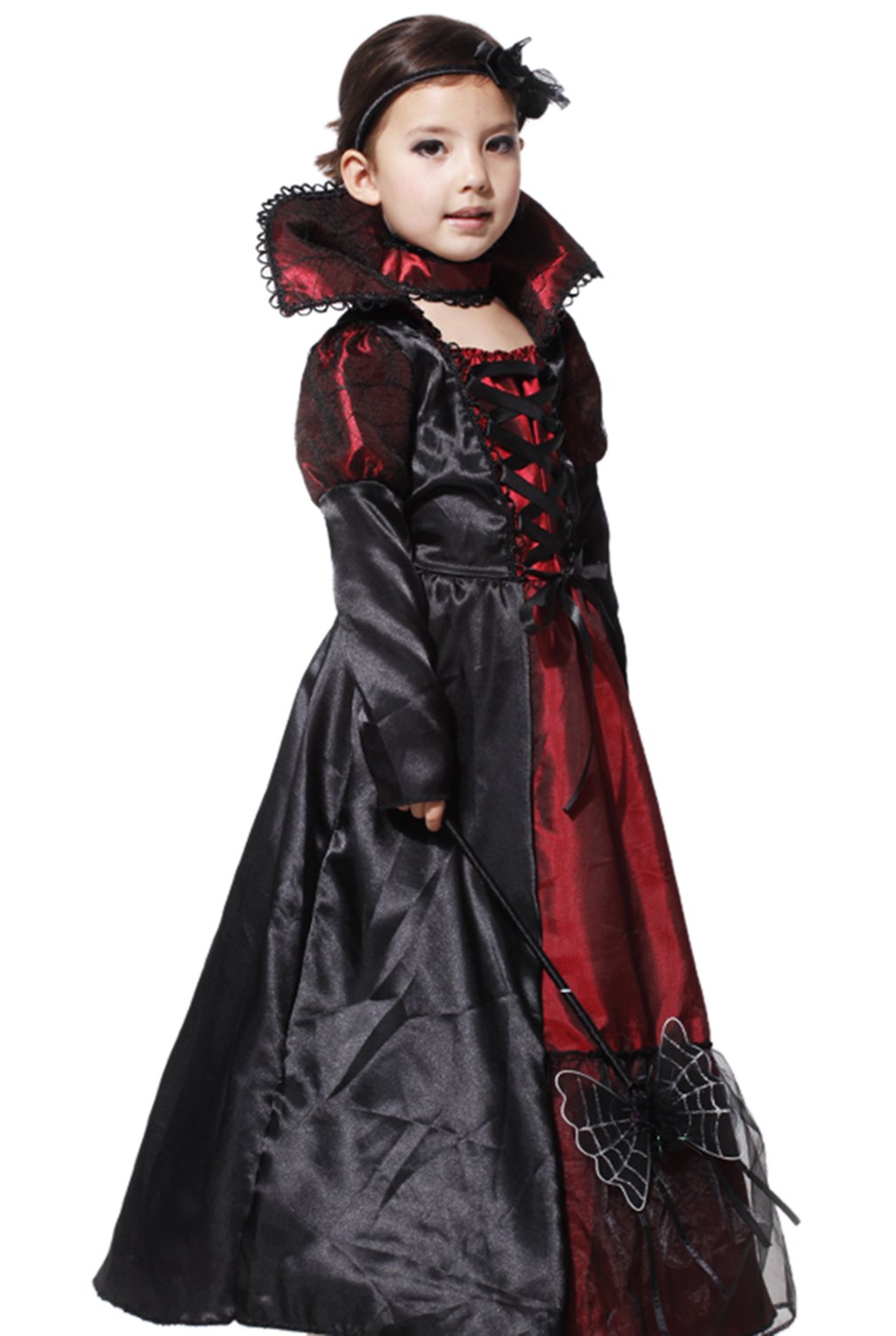 Vampire Girl Costume for Kids - Gothic Countess Halloween Dress for Girls | Halloween Party, Cosplay, Theatre & Carnival Outfit