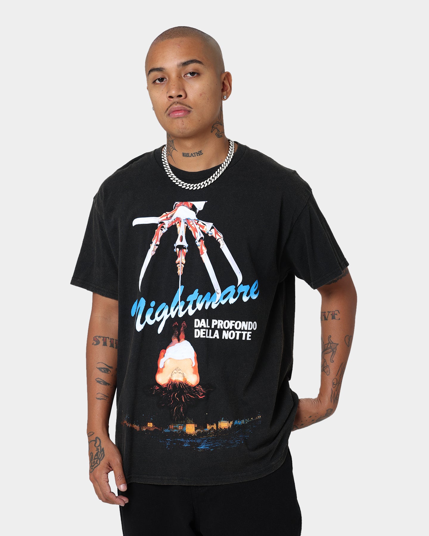 Vintage A Nightmare on Elm Street T-Shirt - Black Wash Retro Horror Movie Tee for Men & Women - Perfect for Halloween, Cosplay & Horror Fans