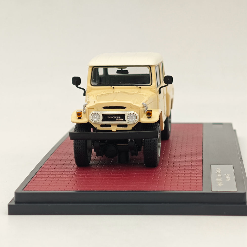 1/43 Scale Toyota HJ45 Land Cruiser Crew Cab Beige Resin Model Car MX41905 - Collectible Diecast Vehicle for Display & Off-Road Enthusiasts