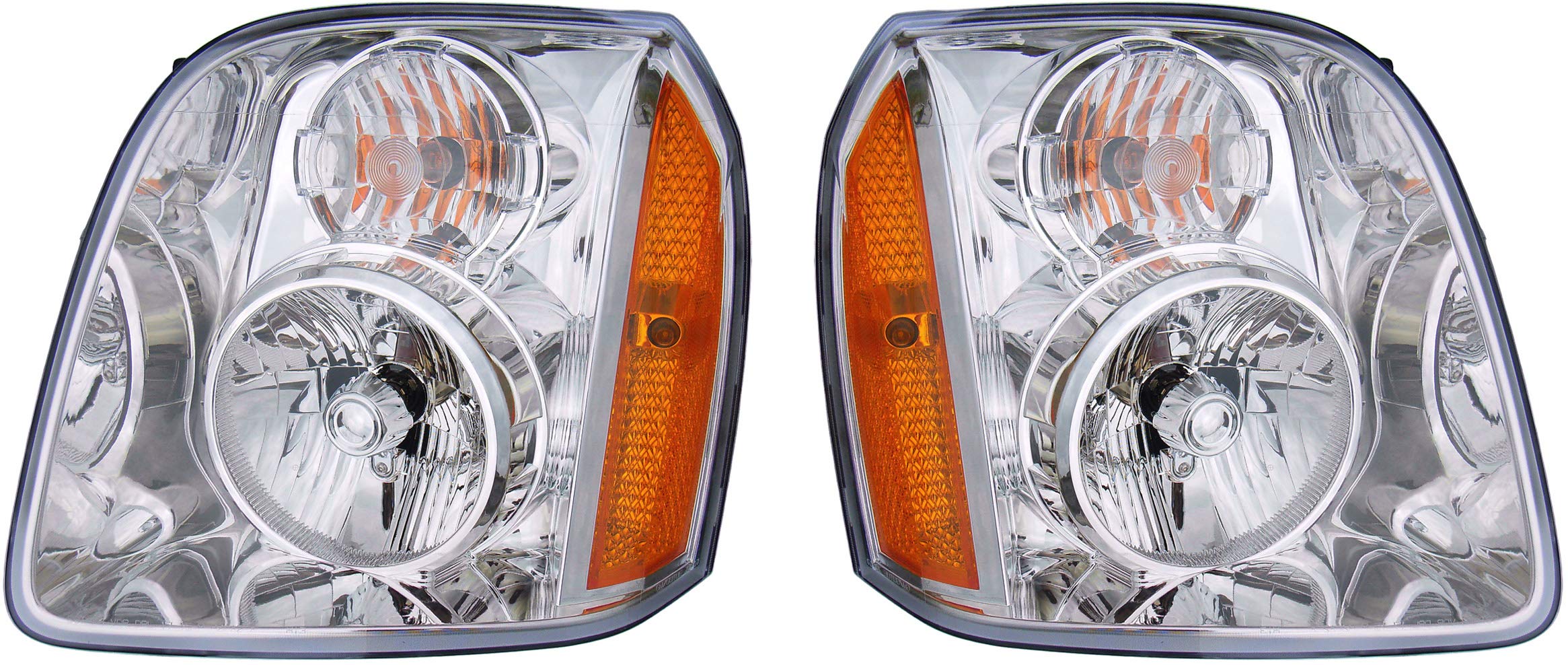 EPIC LIGHTING OE Fitment Replacement Headlight Assemblies for 2007-2014 GMC Yukon/Yukon XL/Yukon Hybrid - Driver & Passenger Side Pair - Direct Plug & Play Installation - Perfect for Night Driving & Off-Road Adventures
