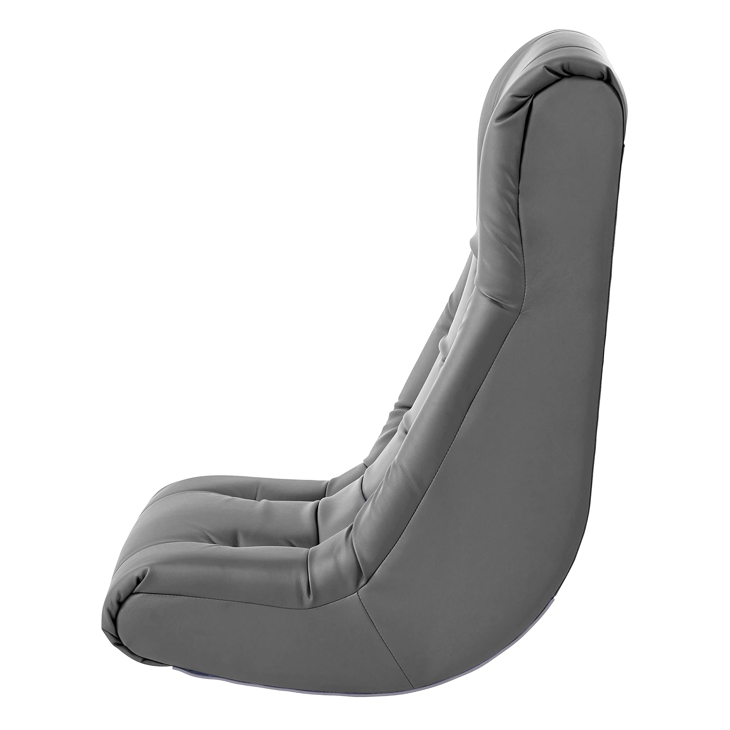 Soft Tufted Floor Rocker Chair - Comfortable Cushioned Ground Seat for Kids, Teens & Adults - Perfect for Reading, Gaming, Meditation & TV Watching - Factory Direct - Coal Gray (10488-GY) - Ideal for Living Rooms, Bedrooms & Dorm Rooms