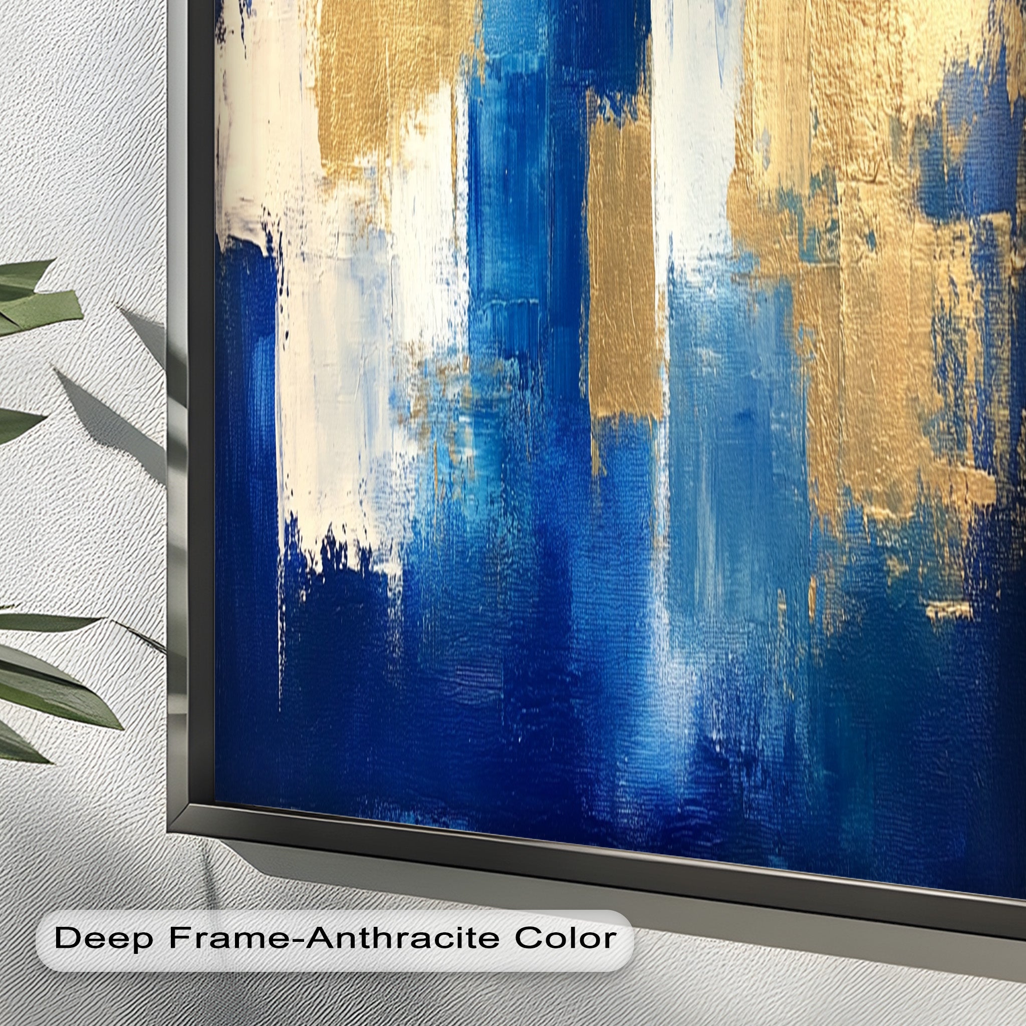 Blue Harmony Abstract Oil Painting - Modern Wall Art for Living Room, Bedroom & Office Decor | Handmade Canvas Artwork
