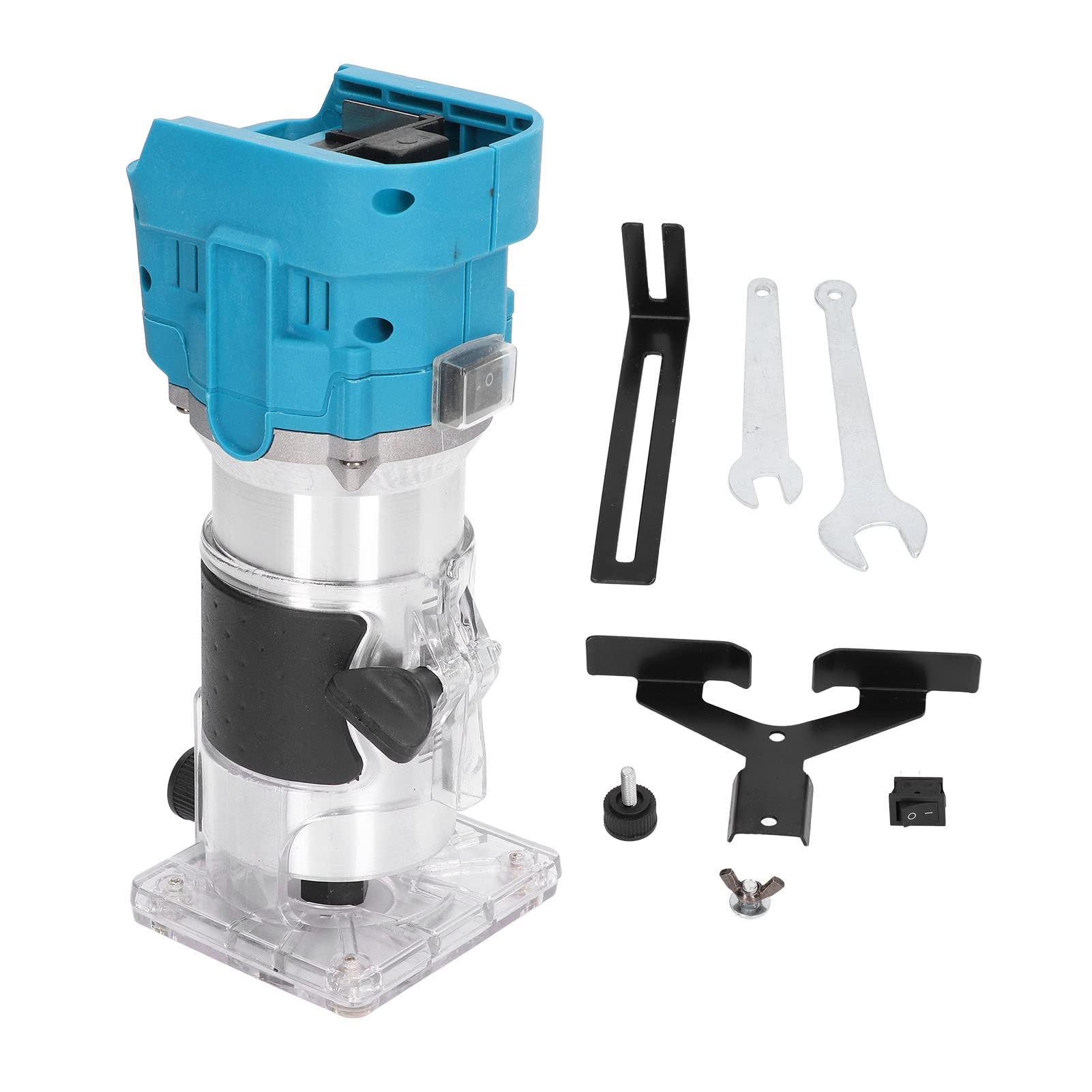880W 3000RPM Electric Router Kit with Lithium Ion Battery - Compact Woodworking & Metal Trimming Machine for DIY Projects, Carpentry, and Home Renovation