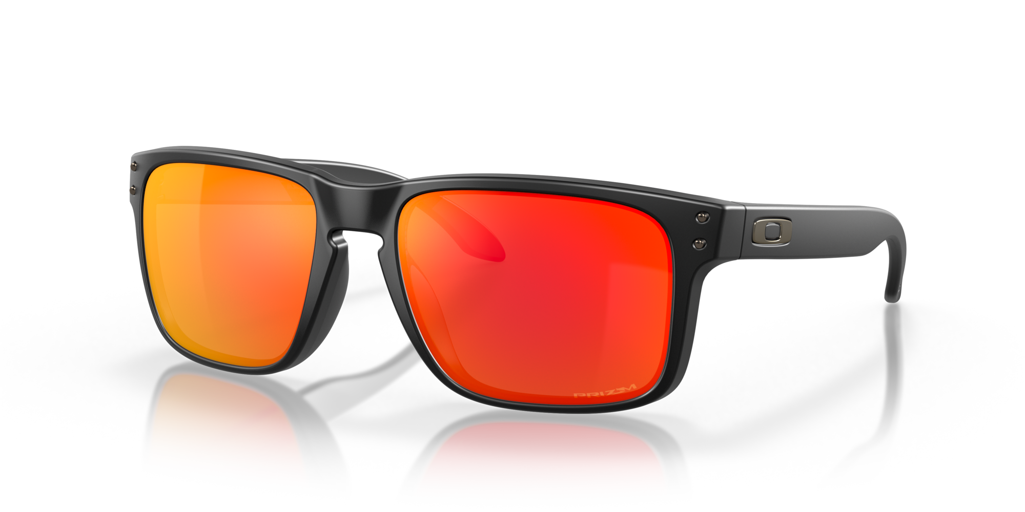 Oakley Holbrook Sunglasses - Matte Black Frame with Prizm Ruby Lenses | Polarized UV Protection | for Outdoor Sports, Driving & Everyday Wear