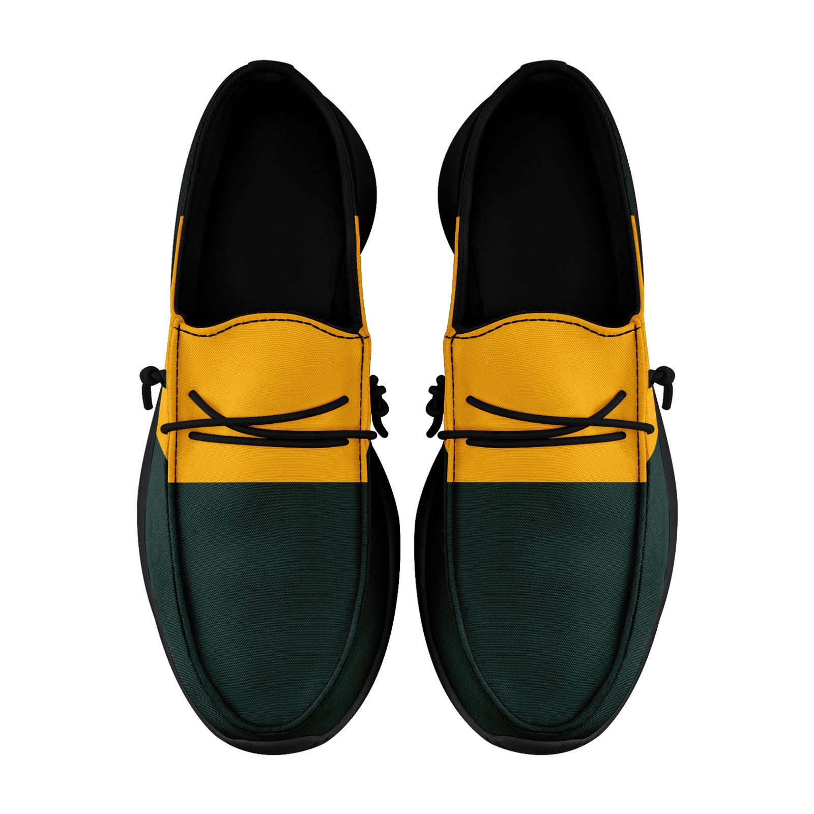 Custom Green Bay Packers Green & Yellow Personalized Sneakers - Men's Size 13 Athletic Shoes for Football Fans & Game Day Outfits (Style FN018 D020278)