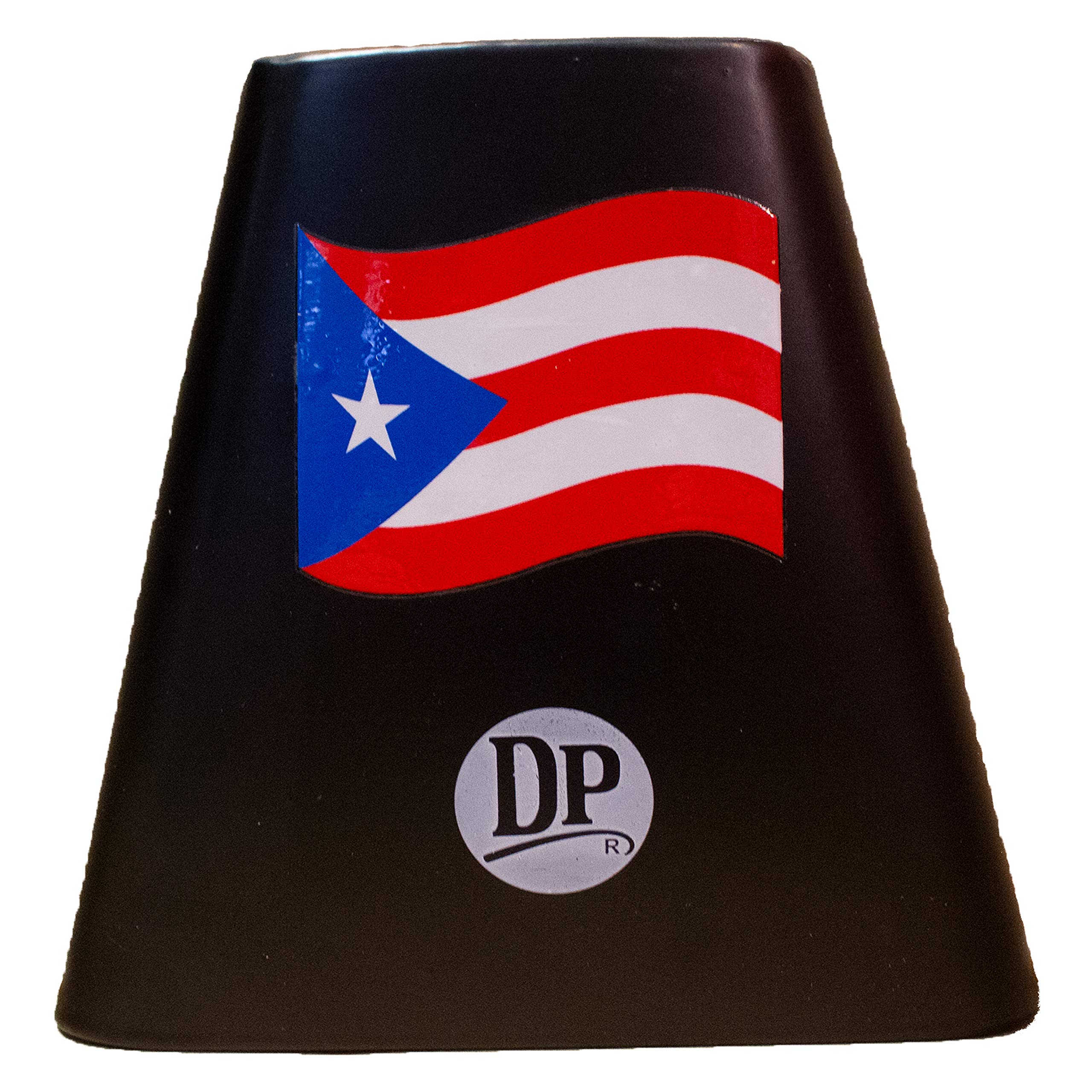 DP Music Puerto Rico Flag 5 Inch Metal Cow Bell with Beater - Loud Percussion Instrument for Sporting Events, Football Games & Music Performances - Perfect for Cheering, Celebrations & Latin Music