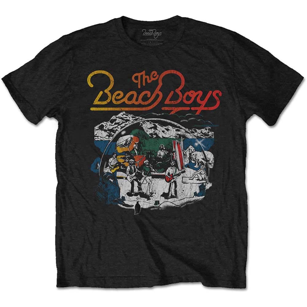 Beach Boys Men's Live Drawing Slim Fit T-Shirt - Black | Casual Graphic Tee for Summer Outings, Concerts & Beach Parties