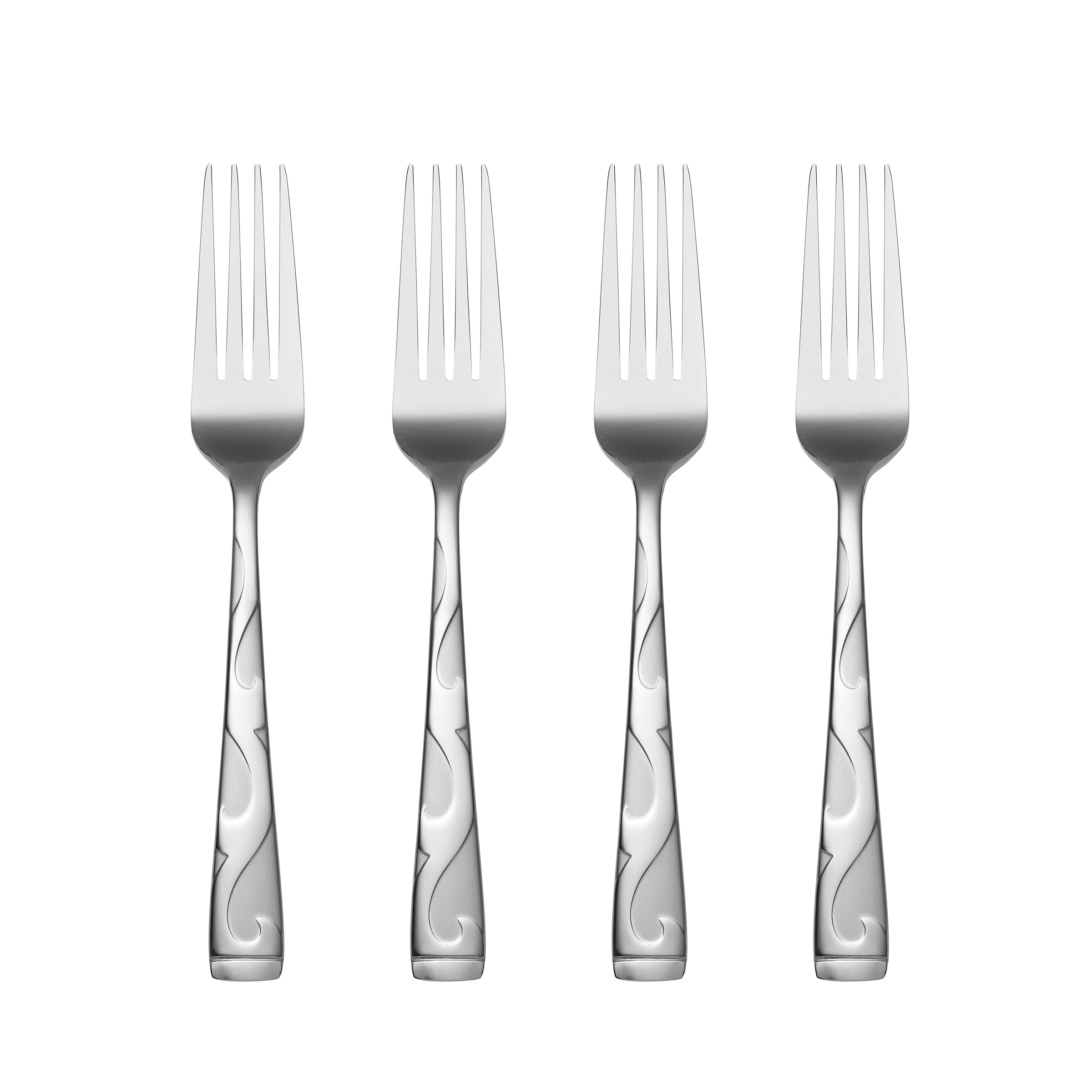 Premium Tuscany Style Stainless Steel Dinner Forks - Set of 4, Elegant Flatware for Fine Dining, Dinner Parties & Home Entertaining