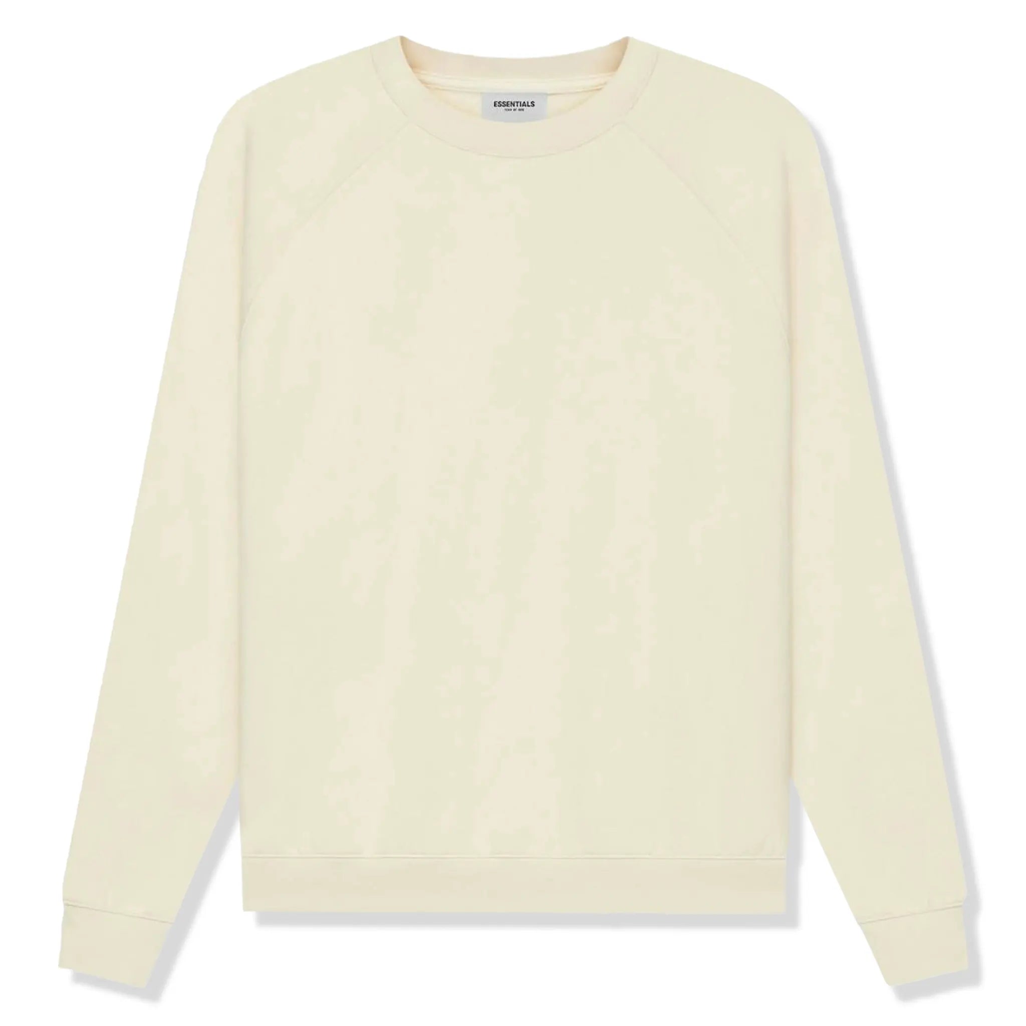 Fear of God Essentials Buttercream Crewneck Sweatshirt (SS21 Collection) - Casual Streetwear for Men, Perfect for Everyday Wear & Layering