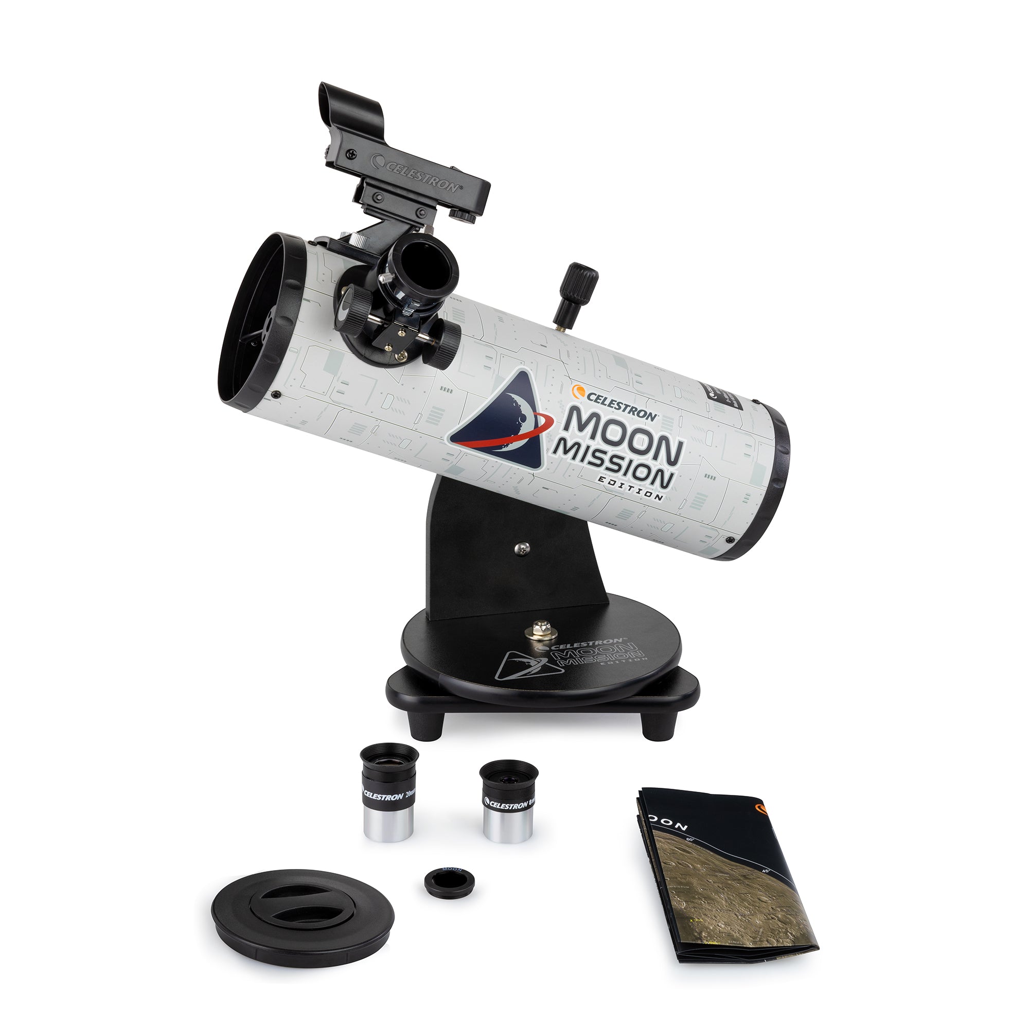 Moon Mission 100mm Tabletop Dobsonian Telescope - Portable Astronomy Telescope for Beginners, Adults & Kids - Perfect for Stargazing, Moon Observation & Backyard Astronomy