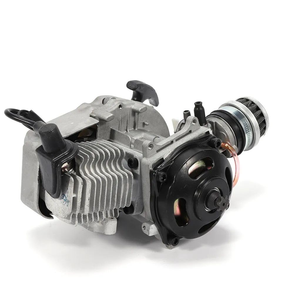 49cc 2 Stroke Engine Kit - Pull Start Motor for Pocket Bike, Mini Dirt Bike, ATV & Scooter | High Performance Air-Cooled Gas Engine for Kids & Adults | Perfect for Off-Road Racing, Backyard Riding & Trail Adventures