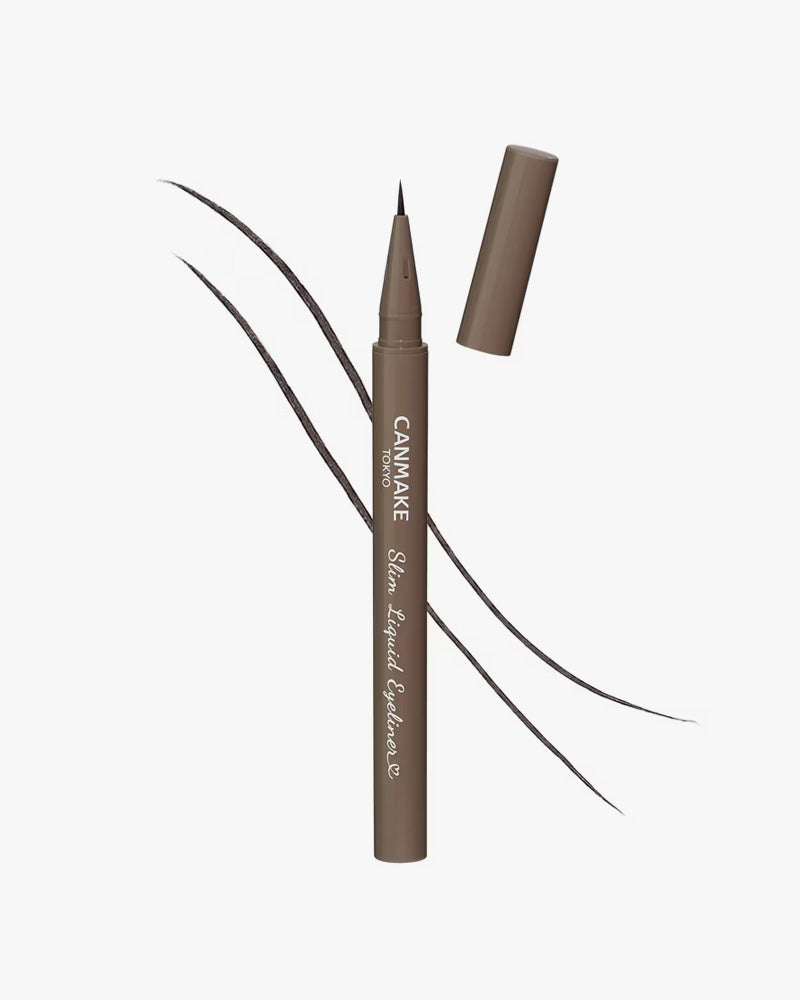 CANMAKE Slim Liquid Eyeliner - Waterproof & Smudge-Proof Eyeliner Pen for Precise Winged Liner - Long Lasting Makeup for Everyday Wear & Special Occasions