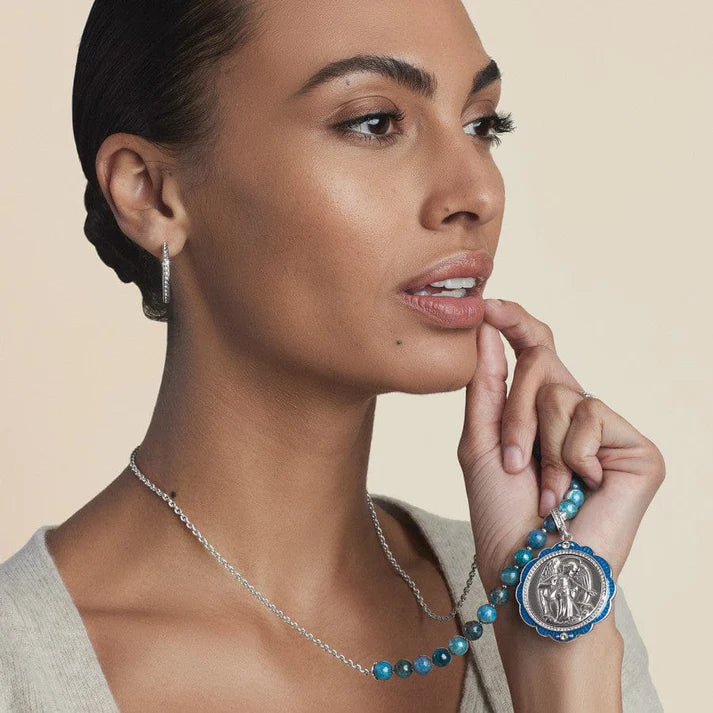 Brighton Protection Angel Medallion Necklace - Sterling Silver Guardian Angel Pendant for Women - Perfect Gift for Birthday, Christmas & Spiritual Protection Jewelry