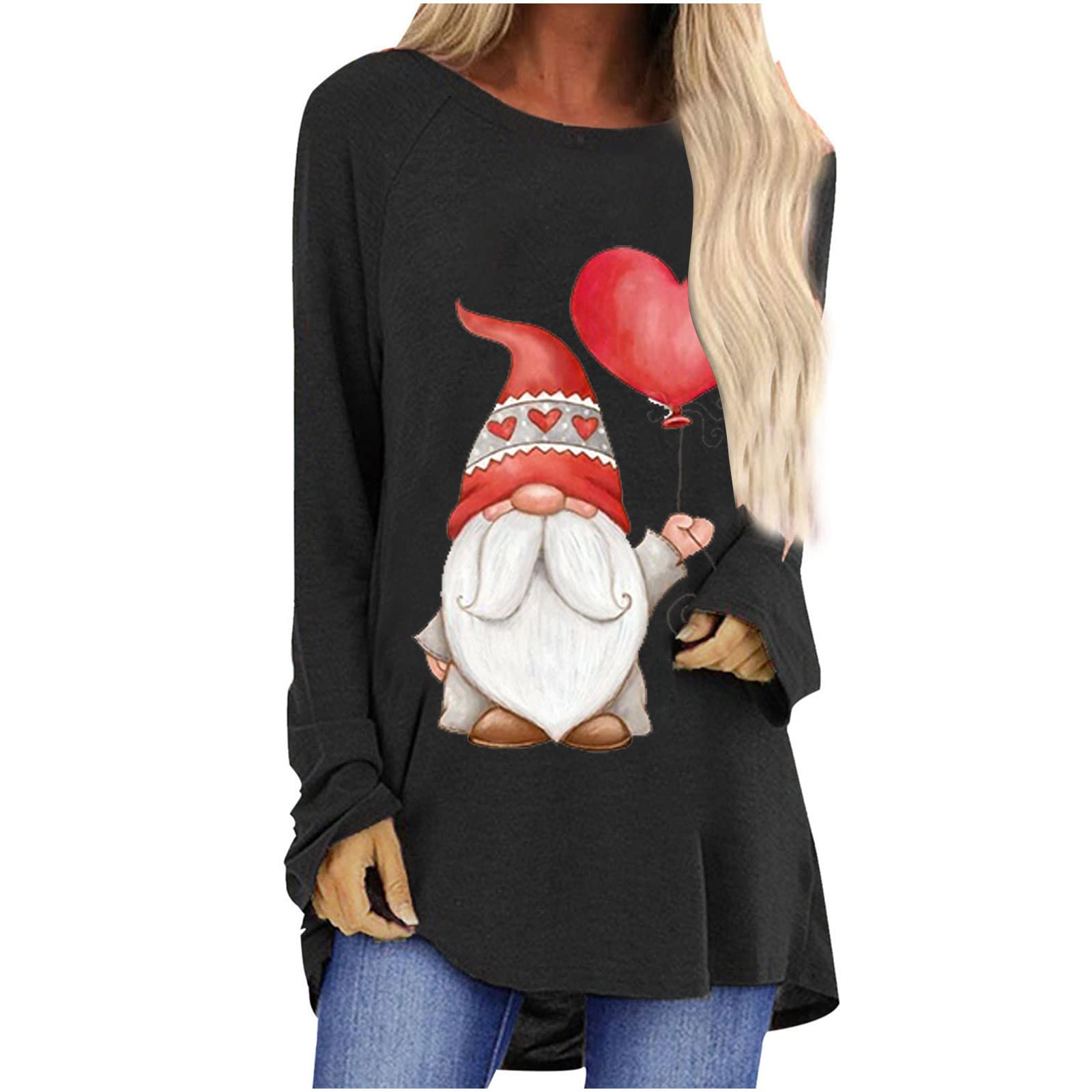 Women's Valentine's Day Casual Sweatshirts - Cozy Long Sleeve Fall Tops & Comfortable Blouse #152 | Perfect for Autumn Dates & Romantic Outfits