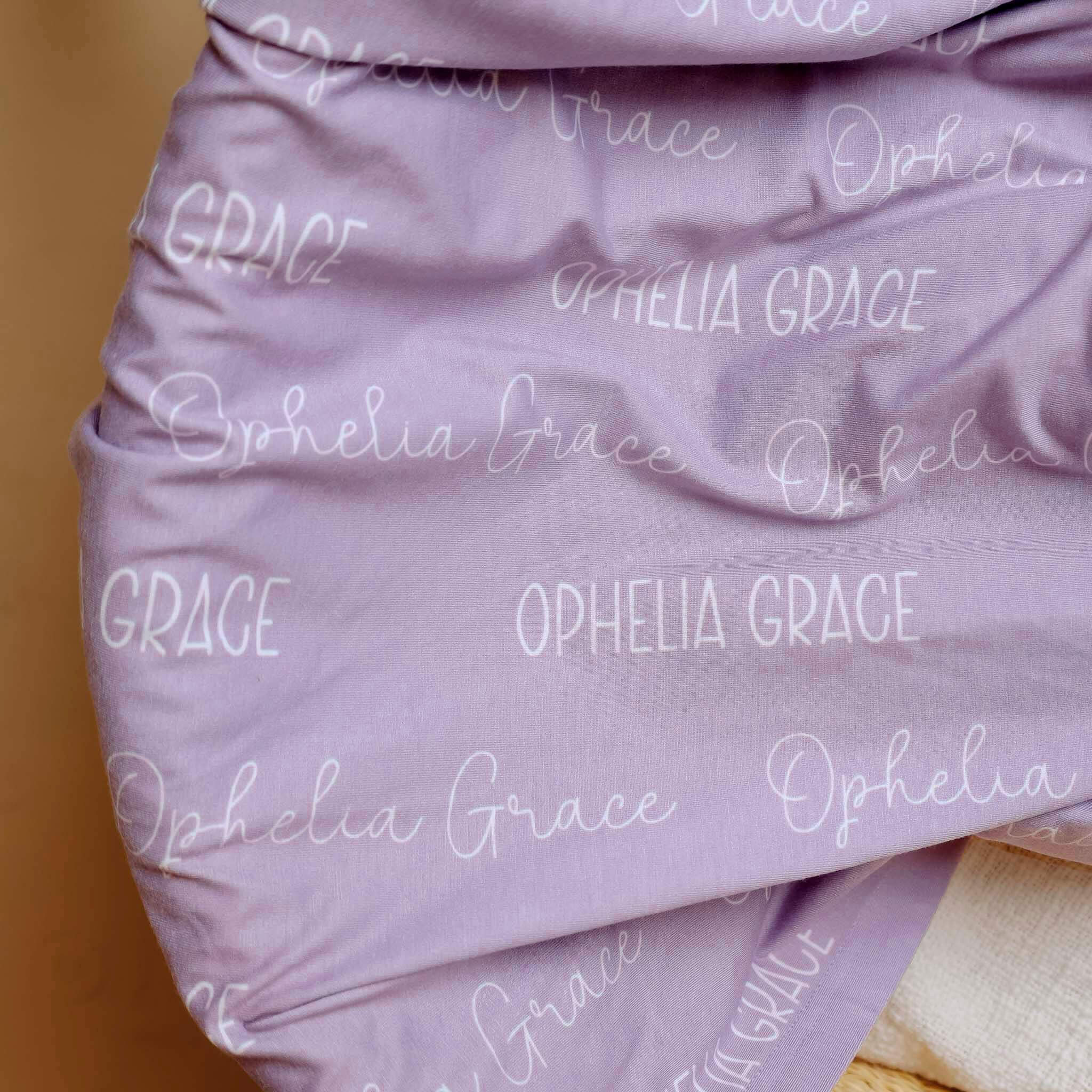 Personalized Baby Name Swaddle Blanket - Custom Lily Floral Design for Newborns | Soft & Breathable Cotton Swaddle Wrap for Nursery, Photography & Baby Shower Gifts