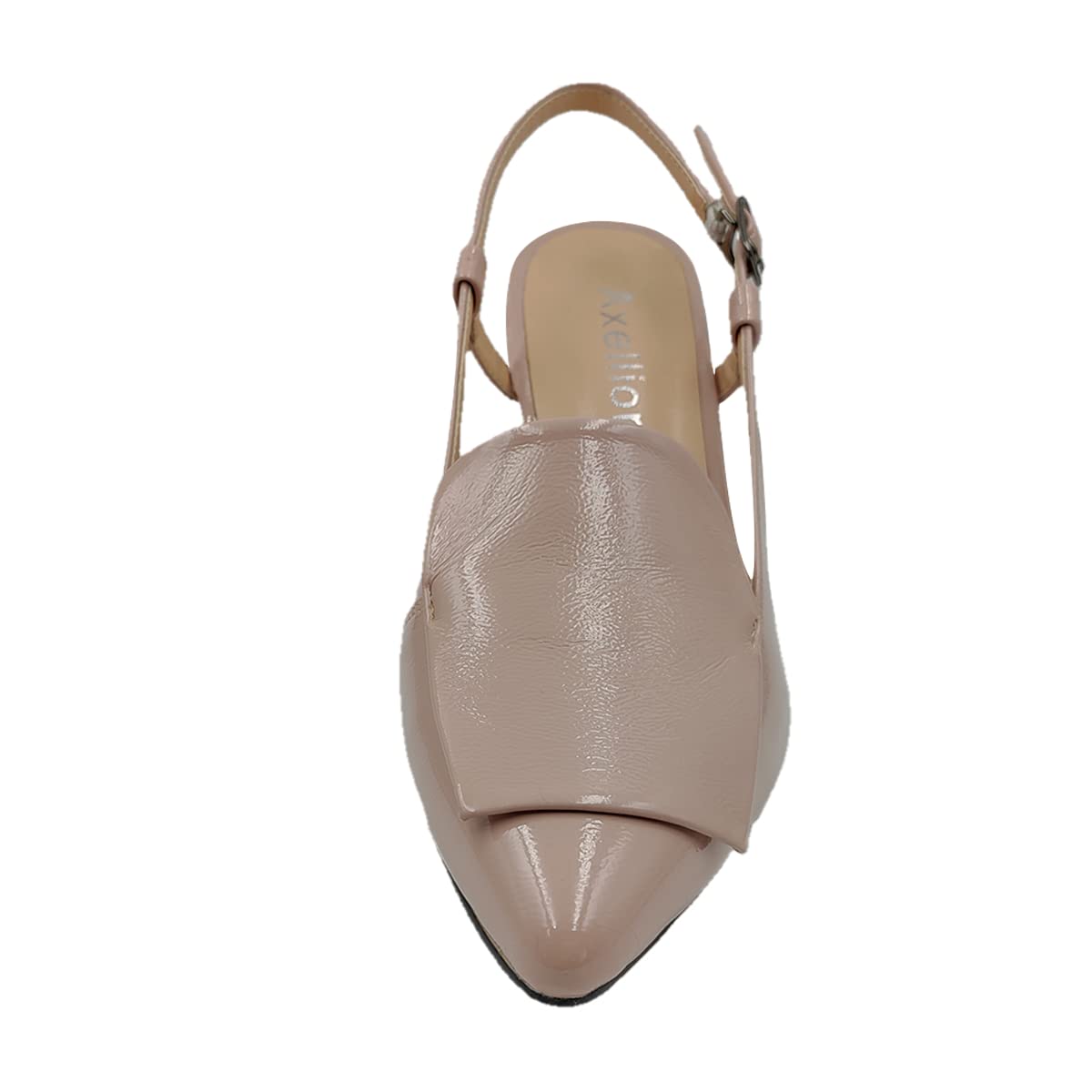 Axellion Women's Chunky Heel Sandals - Pointed Toe Slingback Pumps with Square Heel | Genuine Leather Dress Shoes for Party, Wedding & Office Wear | Comfortable & Stylish Women's Heels for Formal Occasions