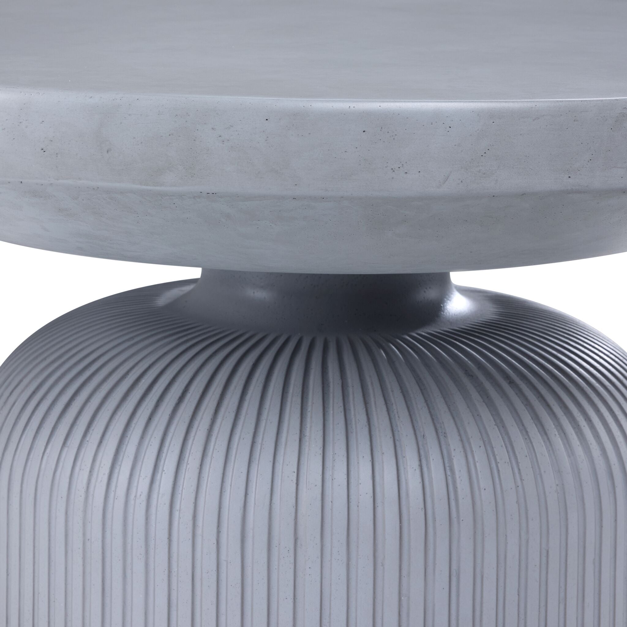 Weathered Grey Crete Outdoor Concrete Coffee Table - Durable & Stylish for Patio, Garden, and Backyard Decor