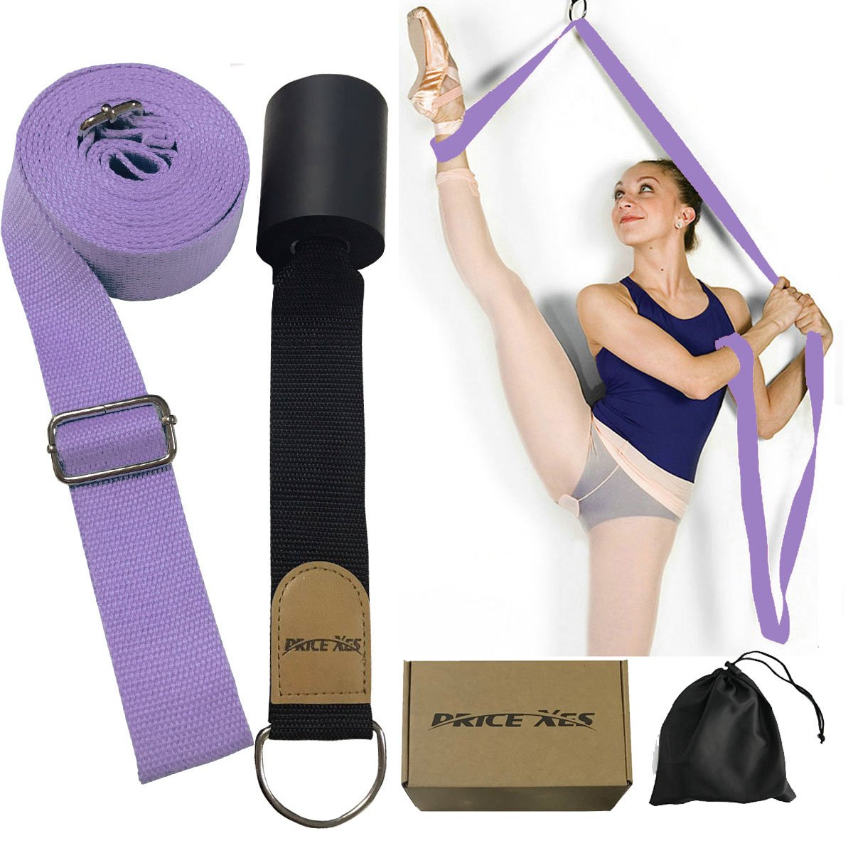 Leg Stretching Band for Flexibility - Adjustable Door Stretch Strap for Ballet, Dance & Gymnastics - Home Exercise Equipment for Leg Stretching & Splits Training - Perfect for Yoga, Pilates, and Dance Studio Workouts