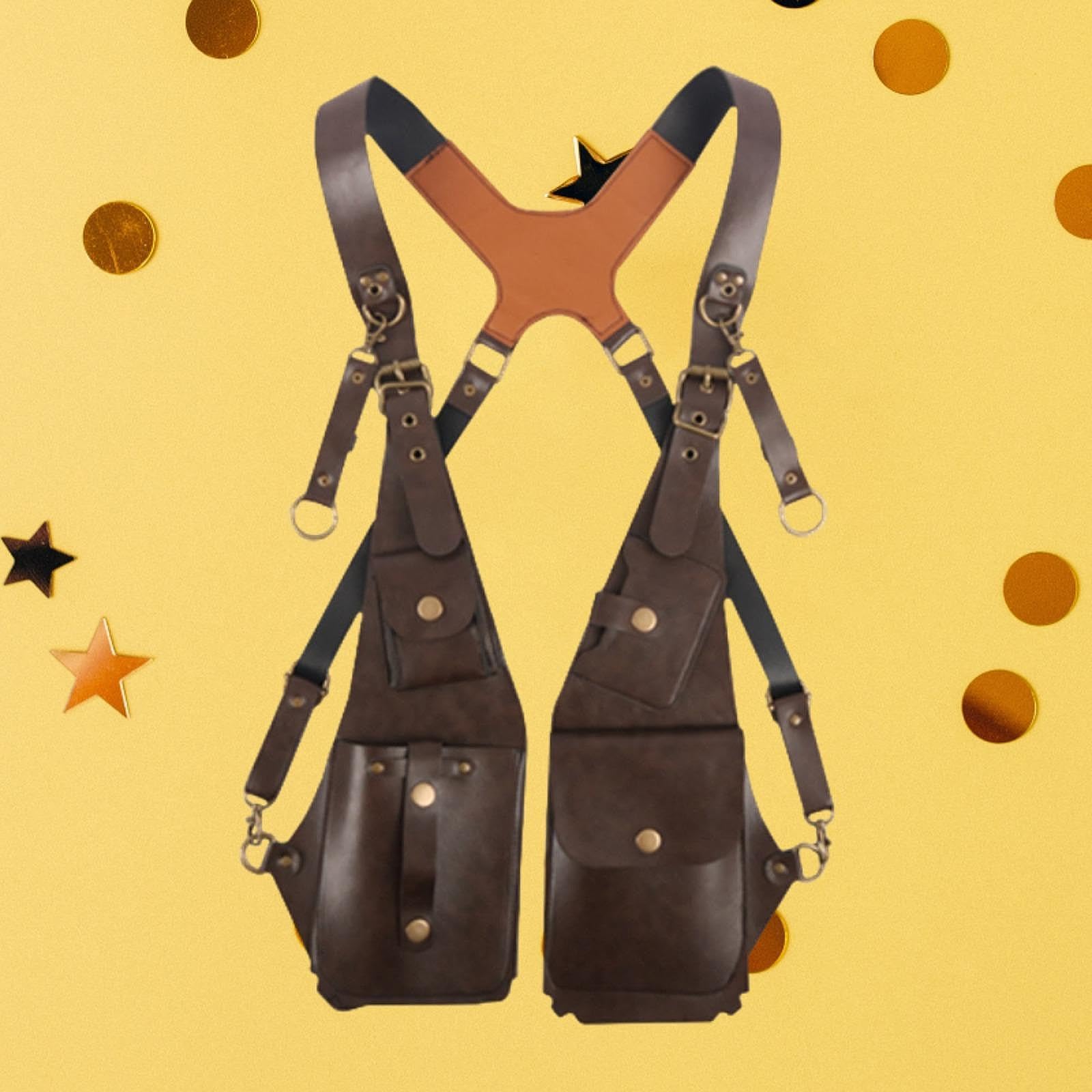 Men's Anti-Theft Crossbody Shoulder Bag - Adjustable PU Leather Strap Wallet Phone Bag for Travel, Hiking & Outdoor Activities