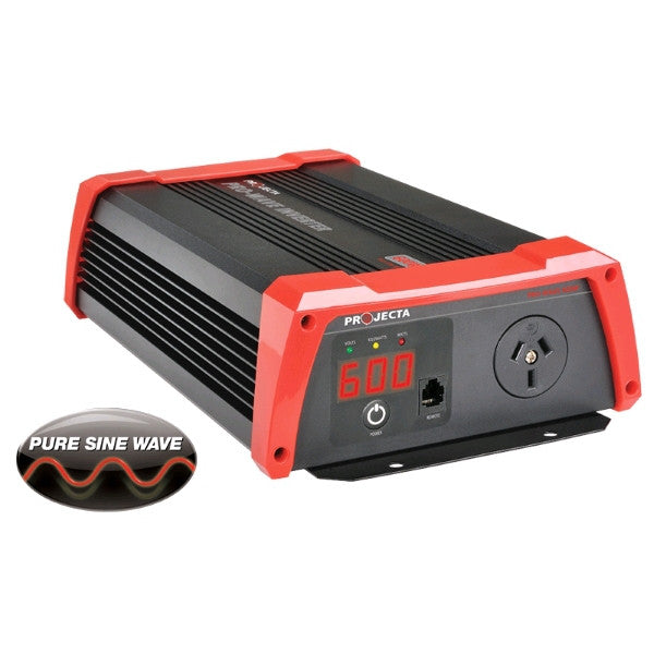 Projecta Pro Wave 600W Pure Sine Wave Power Inverter 12V to 110V - Perfect for RVs, Camping, and Off-Grid Power Solutions