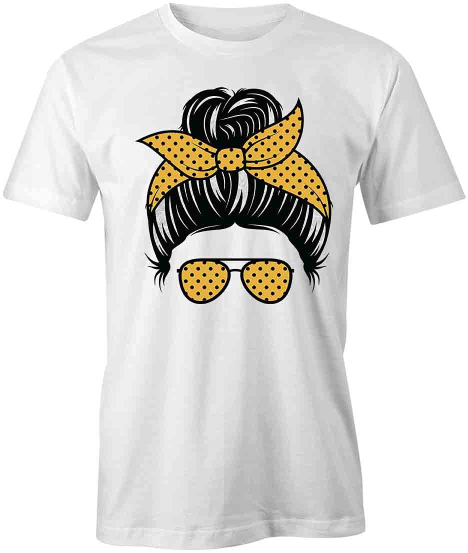Messy Hair Graphic T-Shirt for Women & Men - Soft Cotton Printed Tee - Funny Casual Shirt for Everyday Wear, Gifts & Street Style Fashion