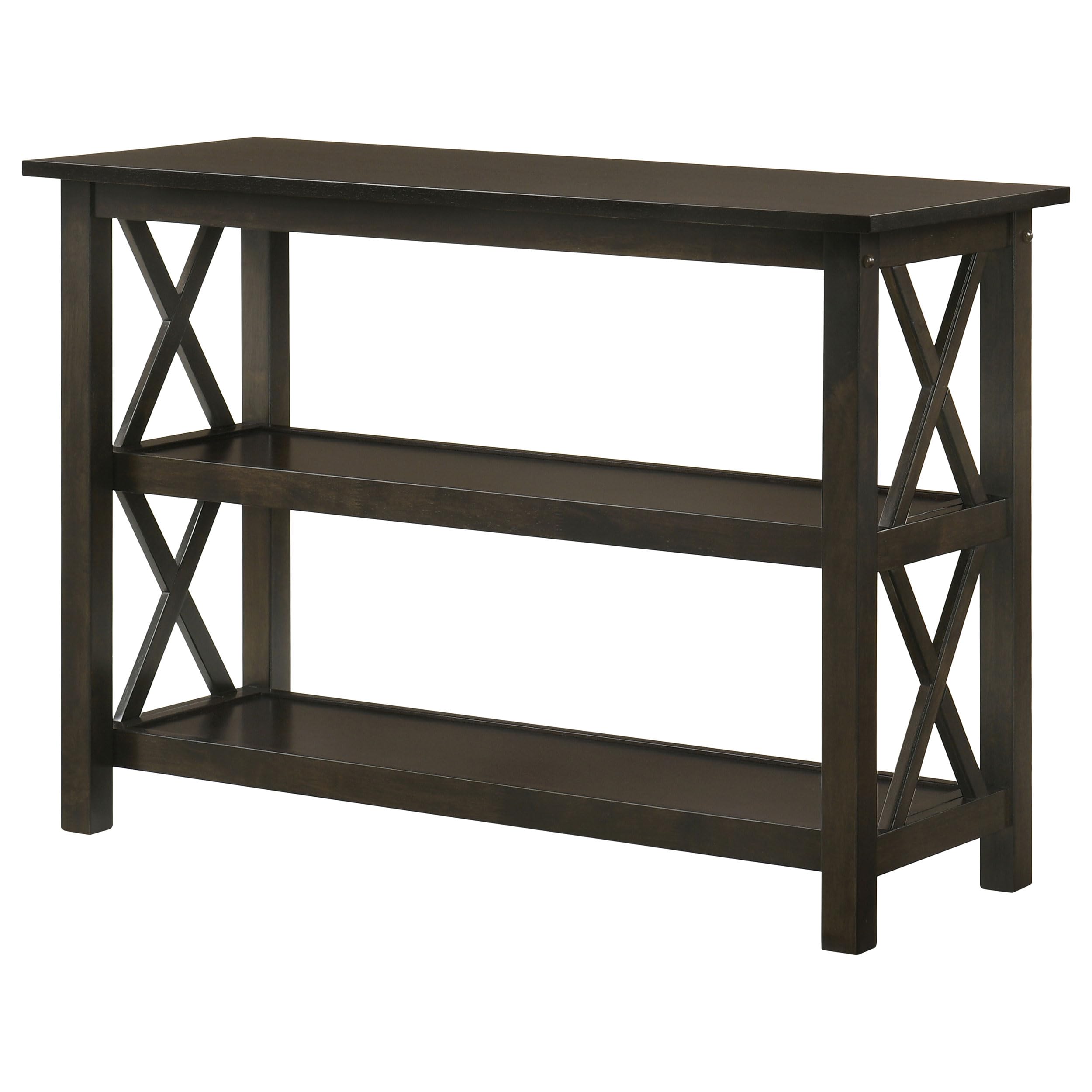 Coaster Home Furnishings 2-Shelf Entryway Console Table - Mission Farmhouse Style Sofa Table for Living Room, Hallway & Entry - Eco-Friendly Engineered Wood with Merlot Laminate Finish 5910 - Perfect for Small Spaces, Apartment Decor & Rustic Home Style