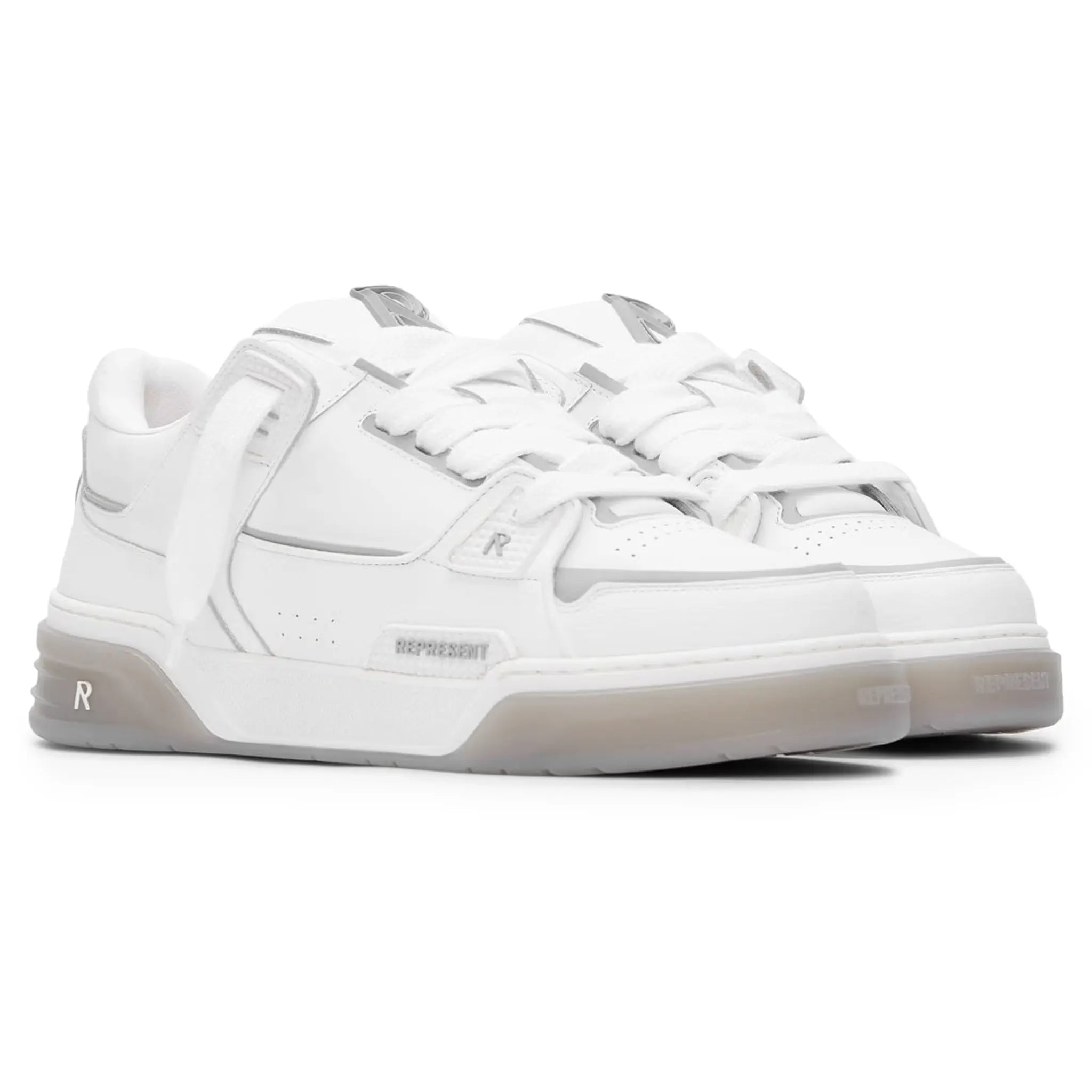 Represent Studio White Grey Sneakers - Stylish & Comfortable Casual Shoes for Men & Women | Perfect for Walking, Running & Everyday Wear