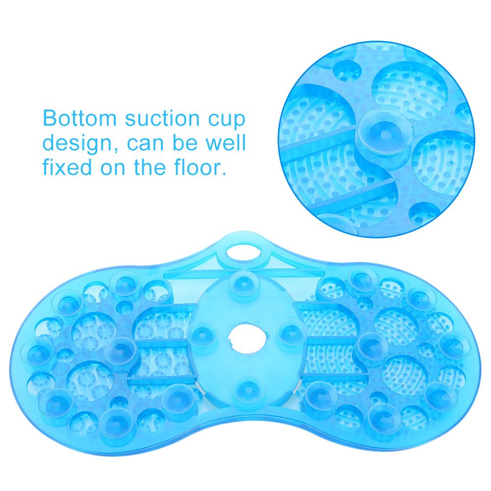 **YUYTE Foot Scrub & Acupressure Massager - Anti-Slip Shower Scrubber Mat with Pumice Stone for Exfoliating & Cleaning Feet - Perfect for Bathroom, Spa & Pedicure Care**