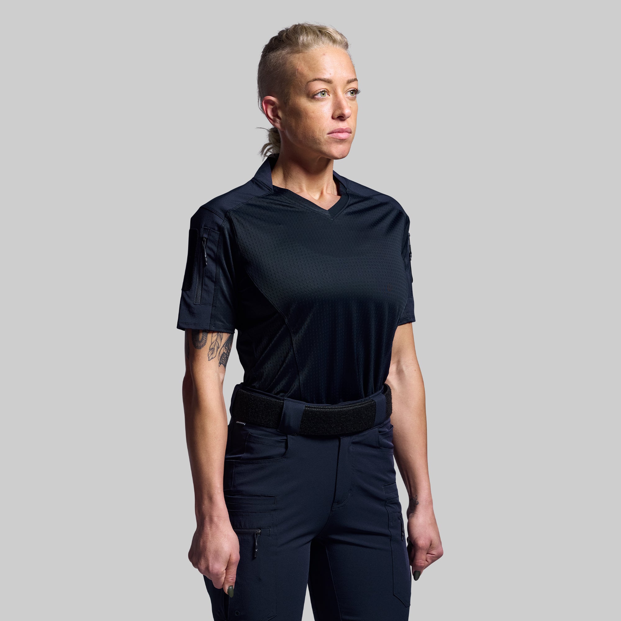 Women's Op Top Pro Police Blue - Stylish & Comfortable Athletic Shirt for Running, Gym & Outdoor Activities