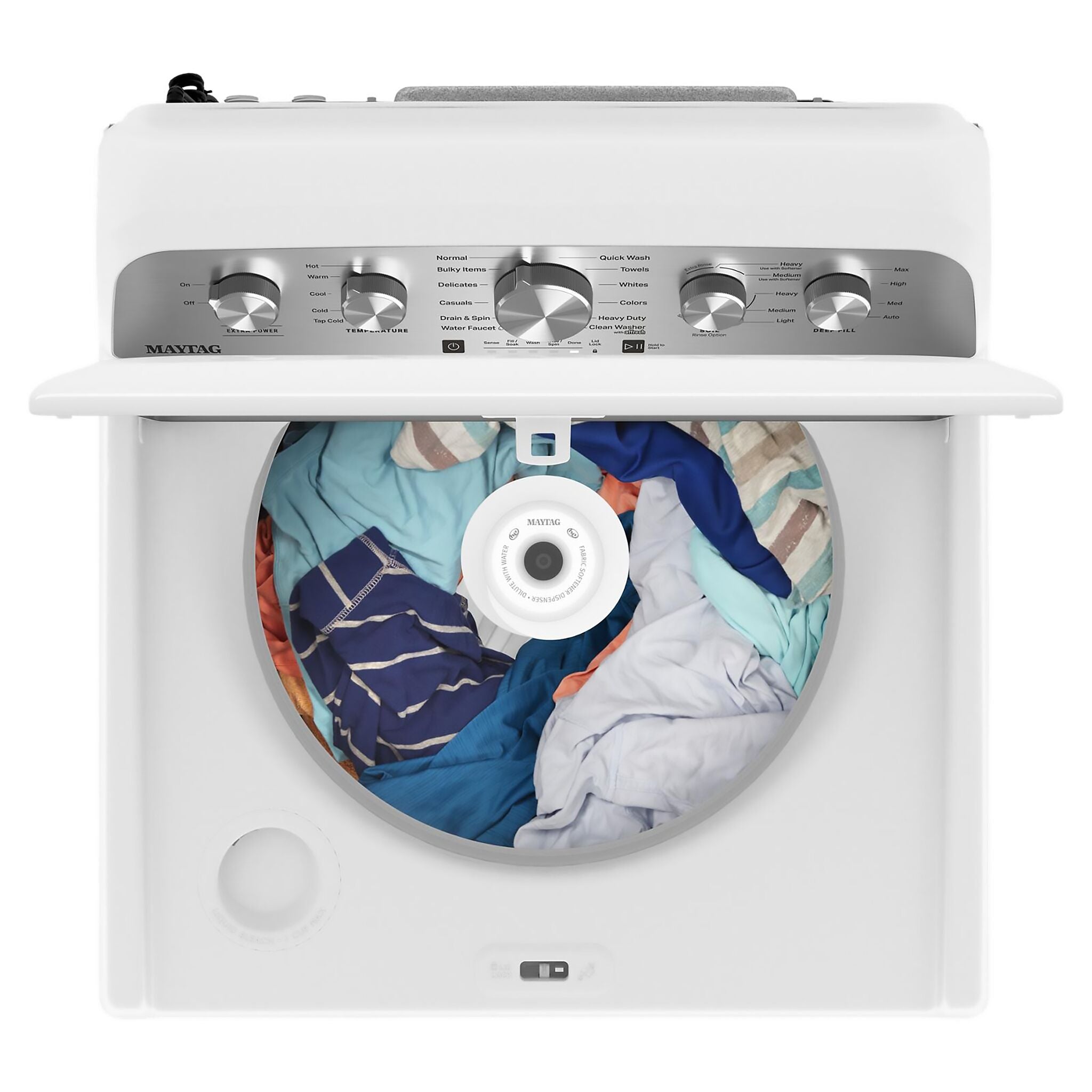 Maytag 5.4 Cu Ft White Top Load Washing Machine MVW5435PW - Perfect for Large Families & Laundry Rooms
