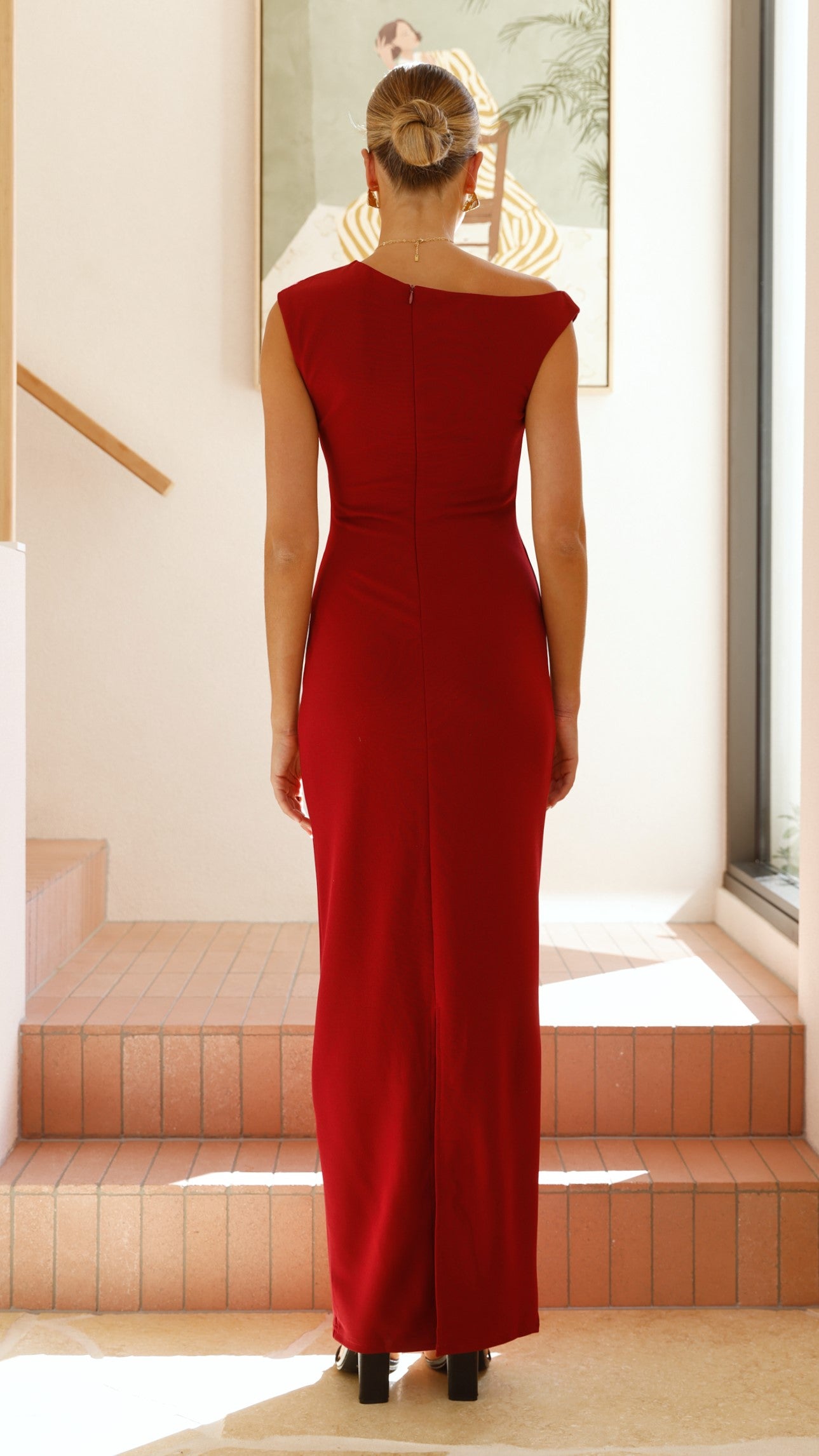 Lilah Maxi Dress in Wine Red - Elegant Long Flowy Dress for Women | Perfect for Weddings, Parties & Summer Outfits