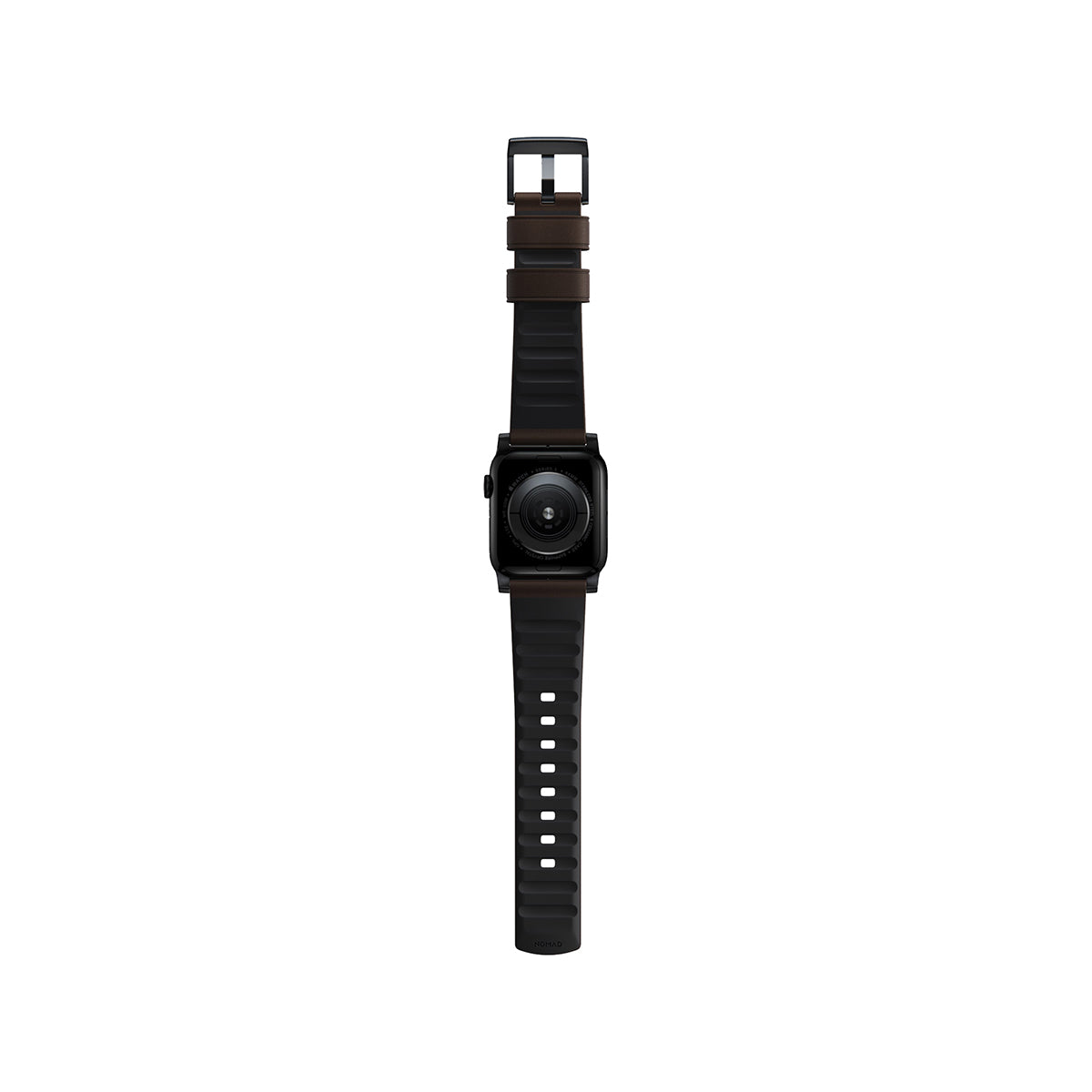 Nomad Active Band Pro for Apple Watch 40mm/41mm - Genuine Brown Leather Strap with Black Hardware | Durable Sport Band for Running, Swimming & Everyday Wear
