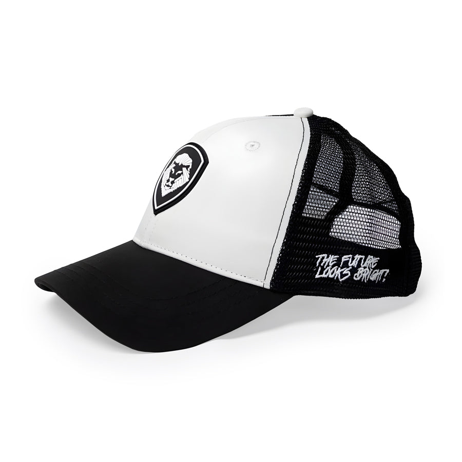 Stylish Black & White Trucker Hat - Trendy Unisex Baseball Cap for Outdoor, Sports & Casual Wear