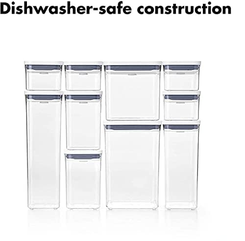 OXO Good Grips 10-Piece Airtight Food Storage Container Set with 10 Labels - Perfect for Kitchen Pantry Organization & Bulk Food Storage