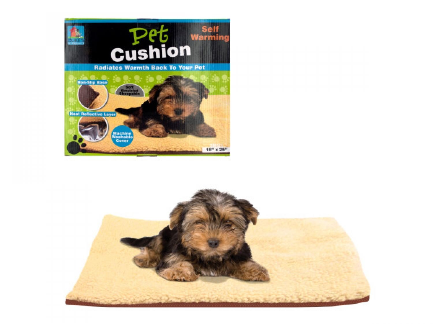 Bulk Self Warming Pet Cushion Set of 8 - Cozy Heated Dog & Cat Bed for Winter - Perfect for Indoor Pet Furniture & Comfortable Sleeping