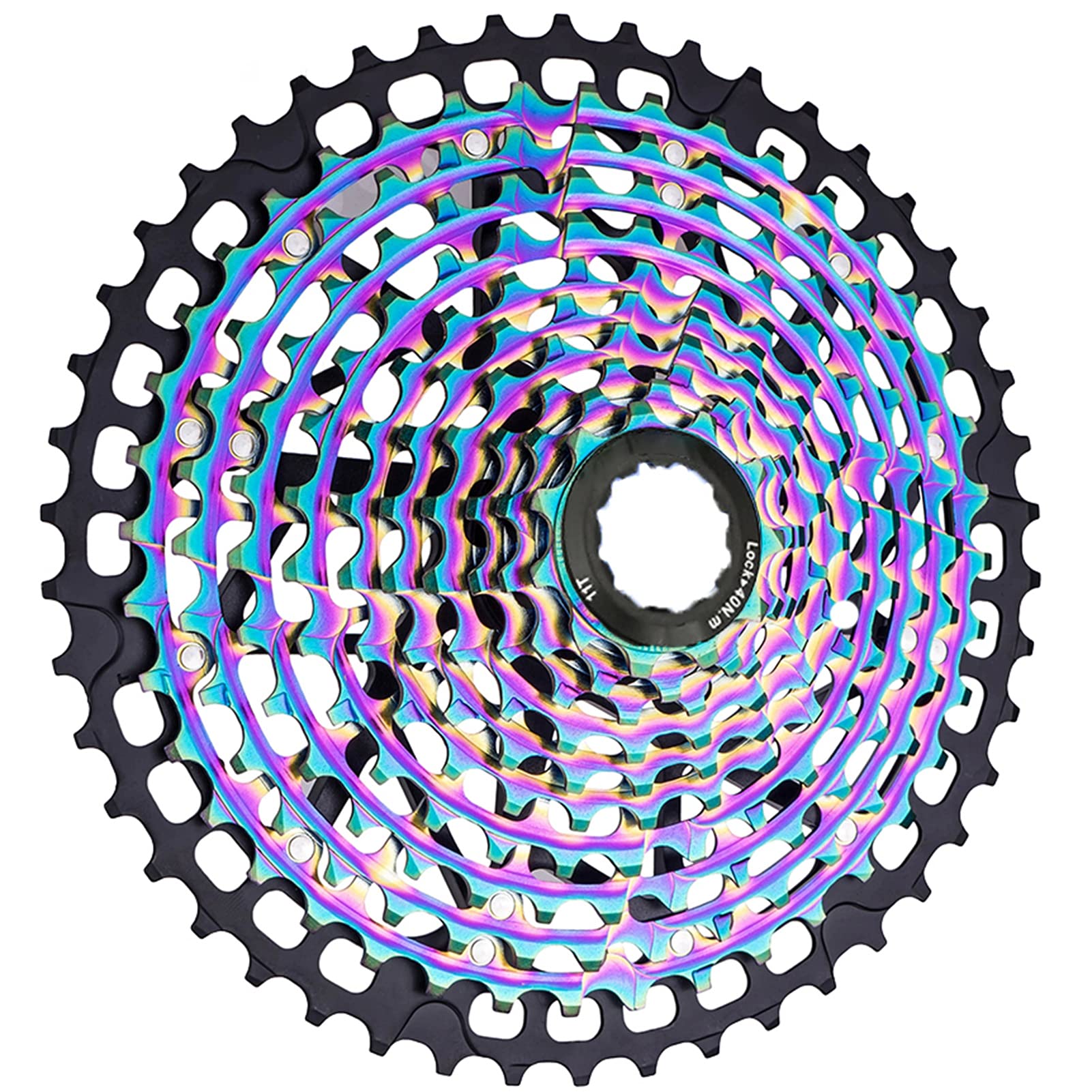 Lightweight 11-46T Bike Freewheel for Mountain & City Bikes - Durable High Tensile Steel Cassette Replacement - Perfect for Dirt Jumping, Commuting & Road Cycling (Colorful, Style2)