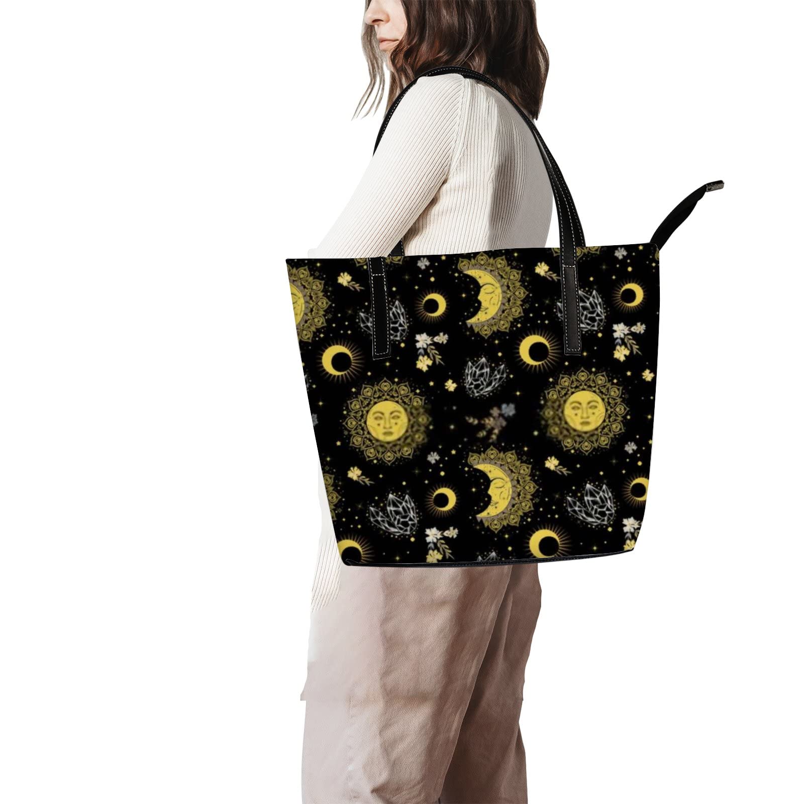 Premium Leather Tote Bag for Women - Stylish Crossbody Handbag with Zipper - Perfect for Work, Travel & Everyday Use - Coach-Inspired Design