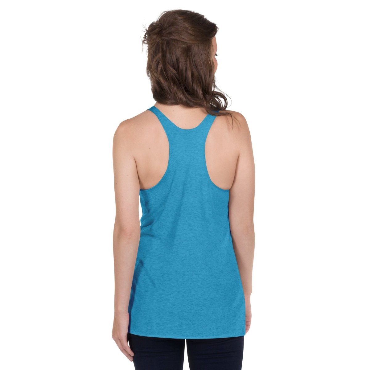 Stay Sober Women's Racerback Tank Top - Blue Inspiration - Gym Workout & Yoga Apparel