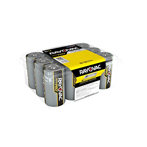 Rayovac D Batteries - Ultra Pro Alkaline D Cell Batteries (12 Pack) | Long-Lasting Power for Flashlights, Toys, Radios & Emergency Devices