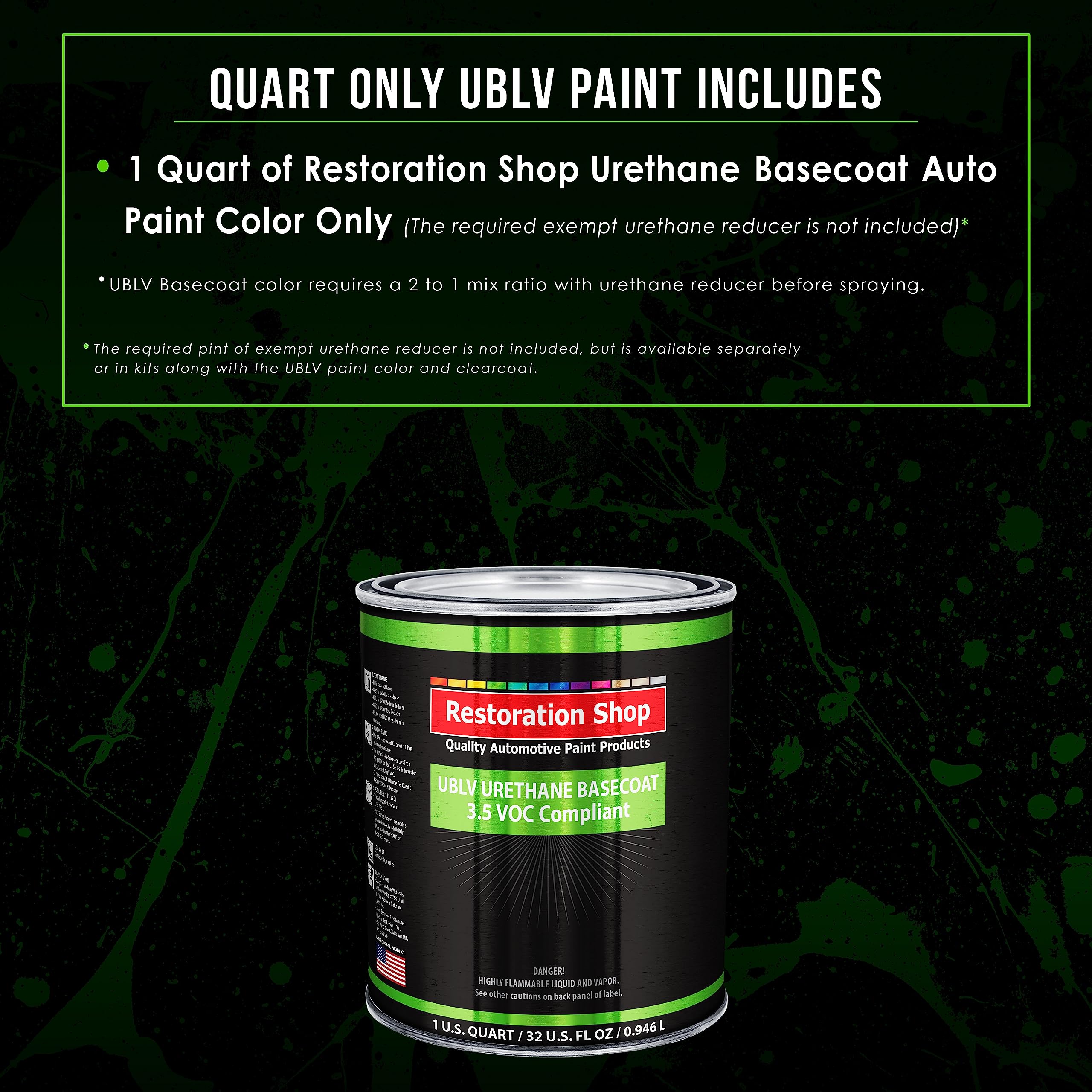 Dove Gray Low VOC Urethane Basecoat Auto Paint - Quart Size - Professional High Gloss Automotive Refinish Coating for Cars & Trucks | Perfect for Vehicle Restoration & Touch-Up Projects