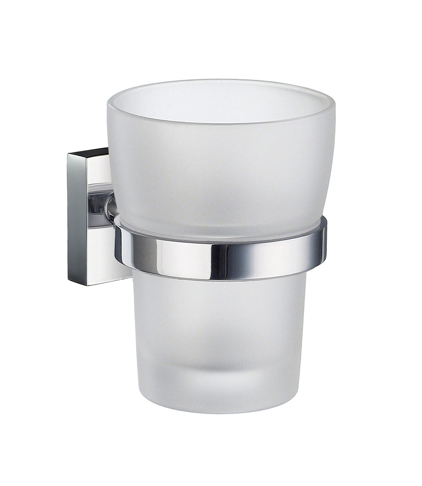Polished Chrome RK343 Glass Tumbler Holder - Premium Drinkware Accessory for Home Bar, Office, and Restaurant Use