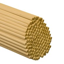 200-Pack 5/16 x 36 Inch Wooden Dowel Rods for Crafts, DIY Projects, Woodworking, and Home Repairs - Perfect for Shelving, Furniture Making, and Creative Hobbies