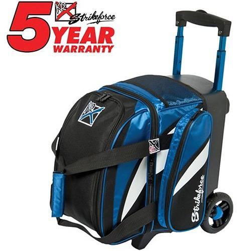 KR Strikeforce Cruiser Single Roller Bowling Bag - Royal White & Black - Perfect for League Play, Tournaments & Travel