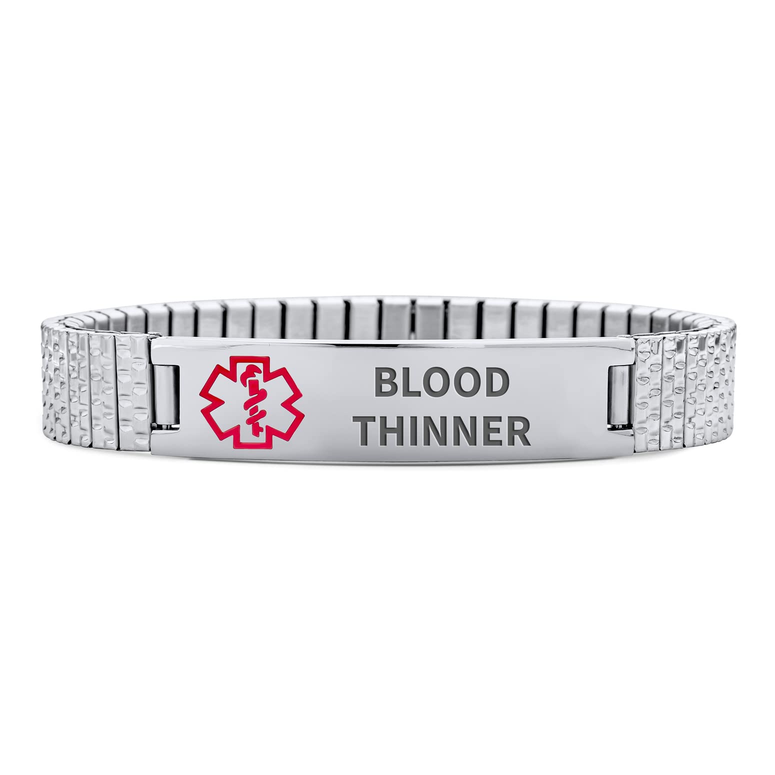 Personalized Medical ID Bracelet for Women & Teens - Silver Stainless Steel - Adjustable & Engraved for Safety & Style