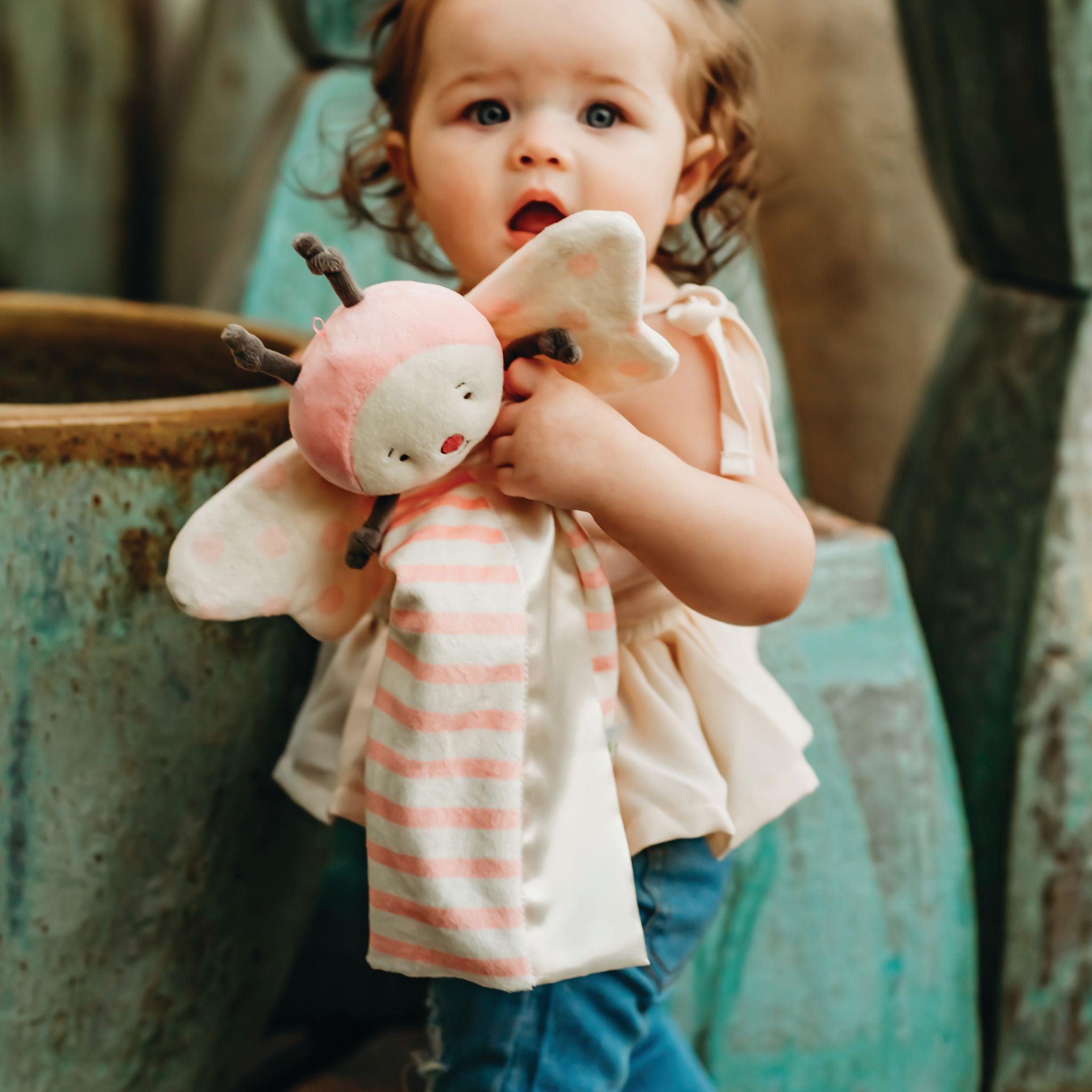 Butterfly Bye Bye Buddy Blanket - Soft & Comfortable Baby Security Blanket for Sleep, Travel & Soothing - Perfect for Infants, Toddlers & Kids