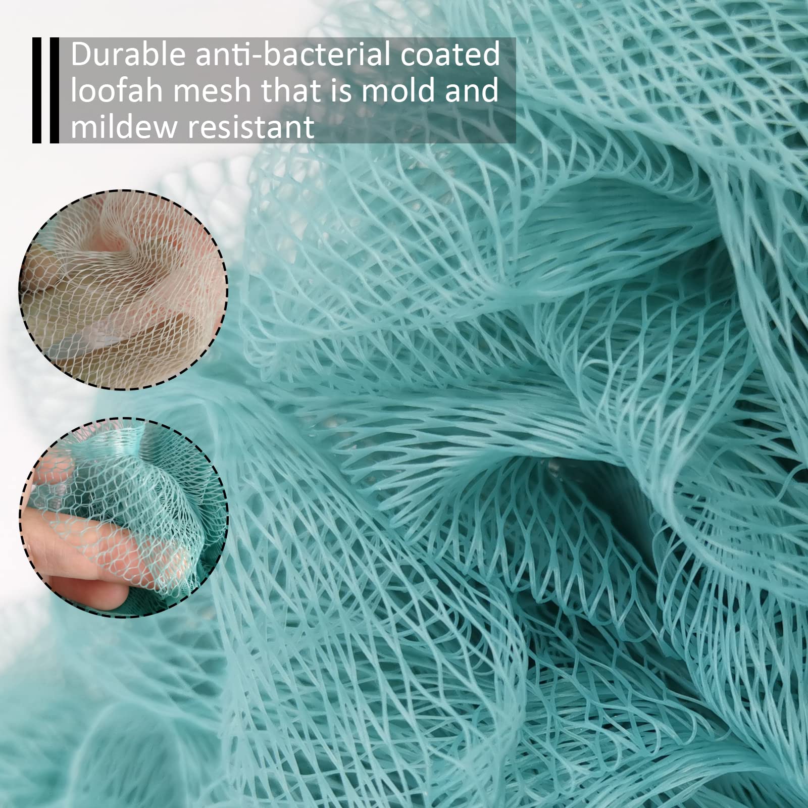 Long Handle Back Scrubber Brush for Shower - Soft Nylon Mesh Loofah Exfoliator for Women & Men - Skin Care Bath Brush with Ergonomic Design - Perfect for Exfoliating, Cleansing Hard-to-Reach Areas & Spa-Like Experience at Home
